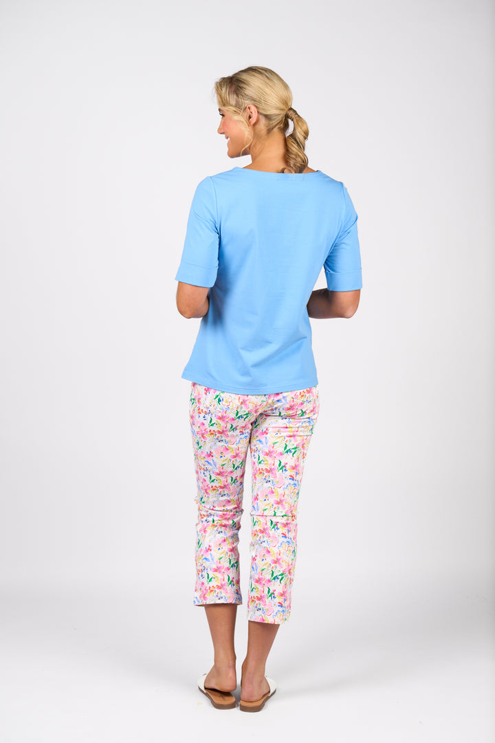 4262 Boat Neck Top - Sky - Vassalli