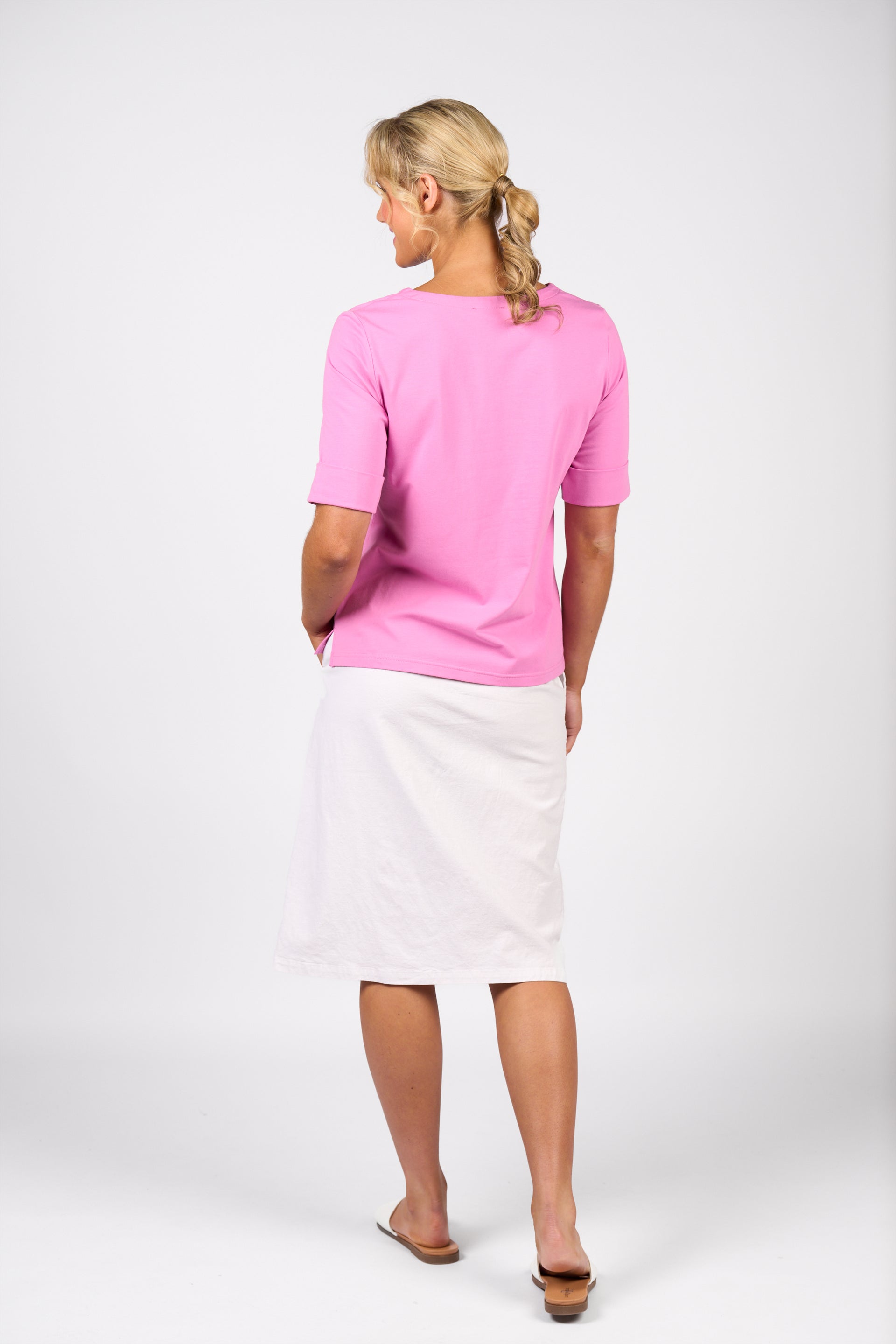 4264 V Neck Top - Orchid - Vassalli