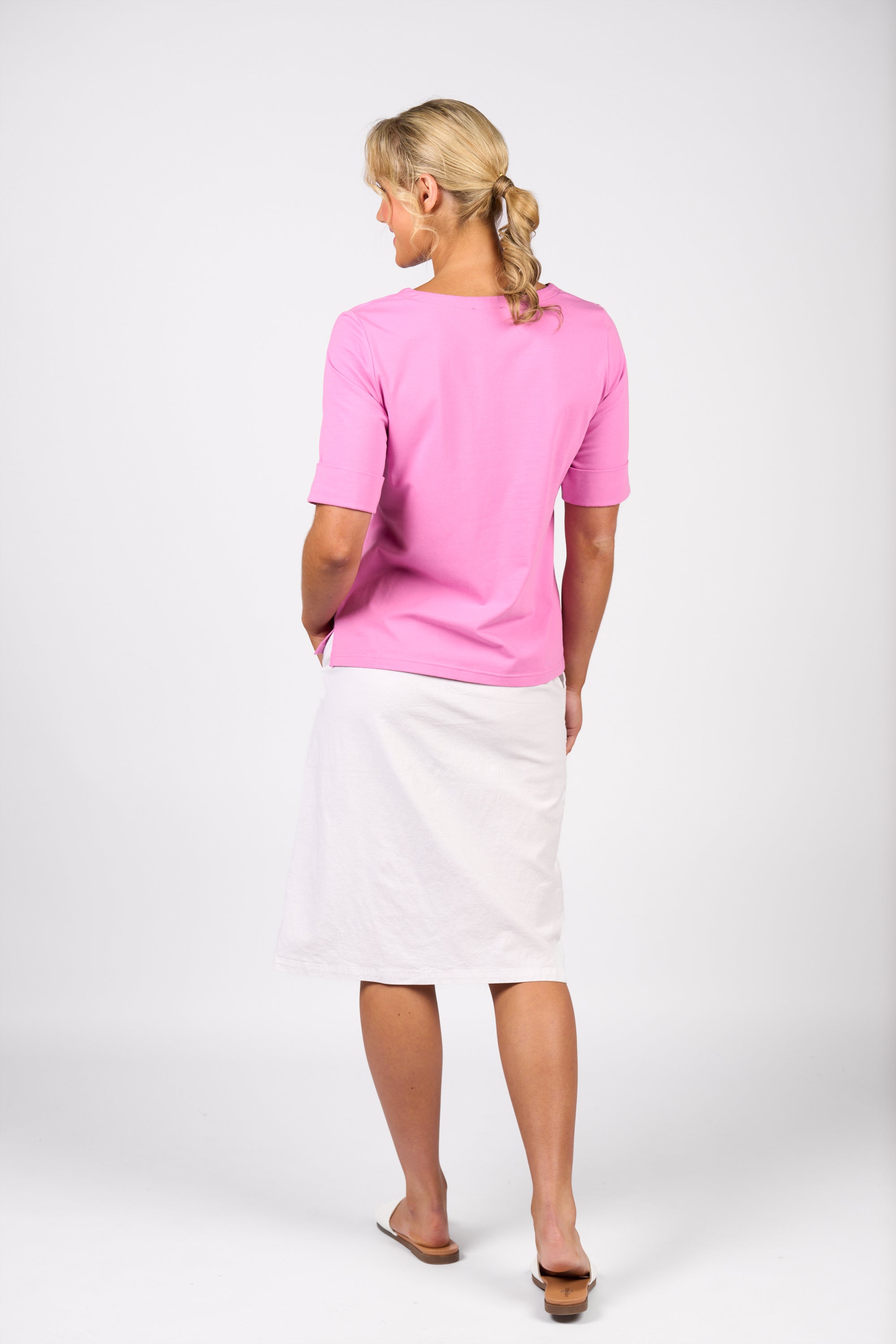 4264 V Neck Top - Orchid - Vassalli
