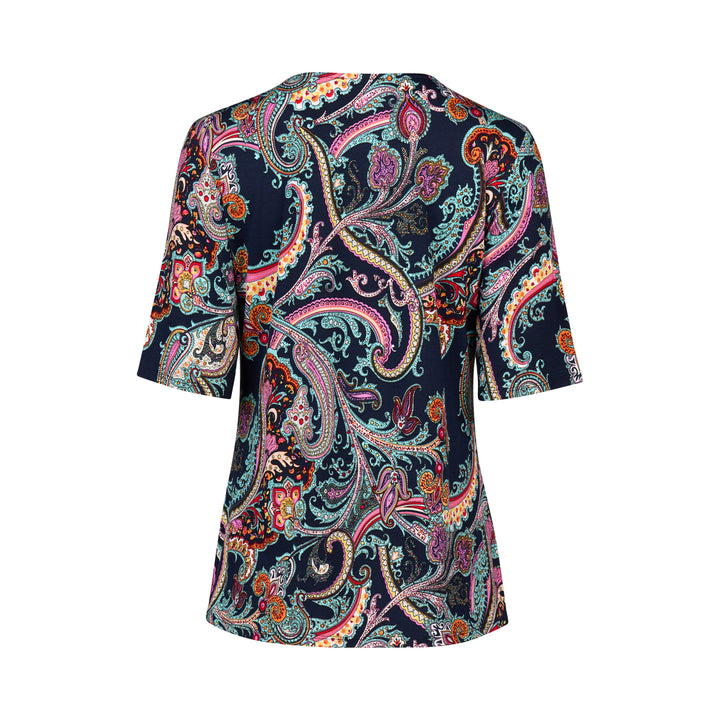 4329 Round Neck Knit Top - Persia - Vassalli