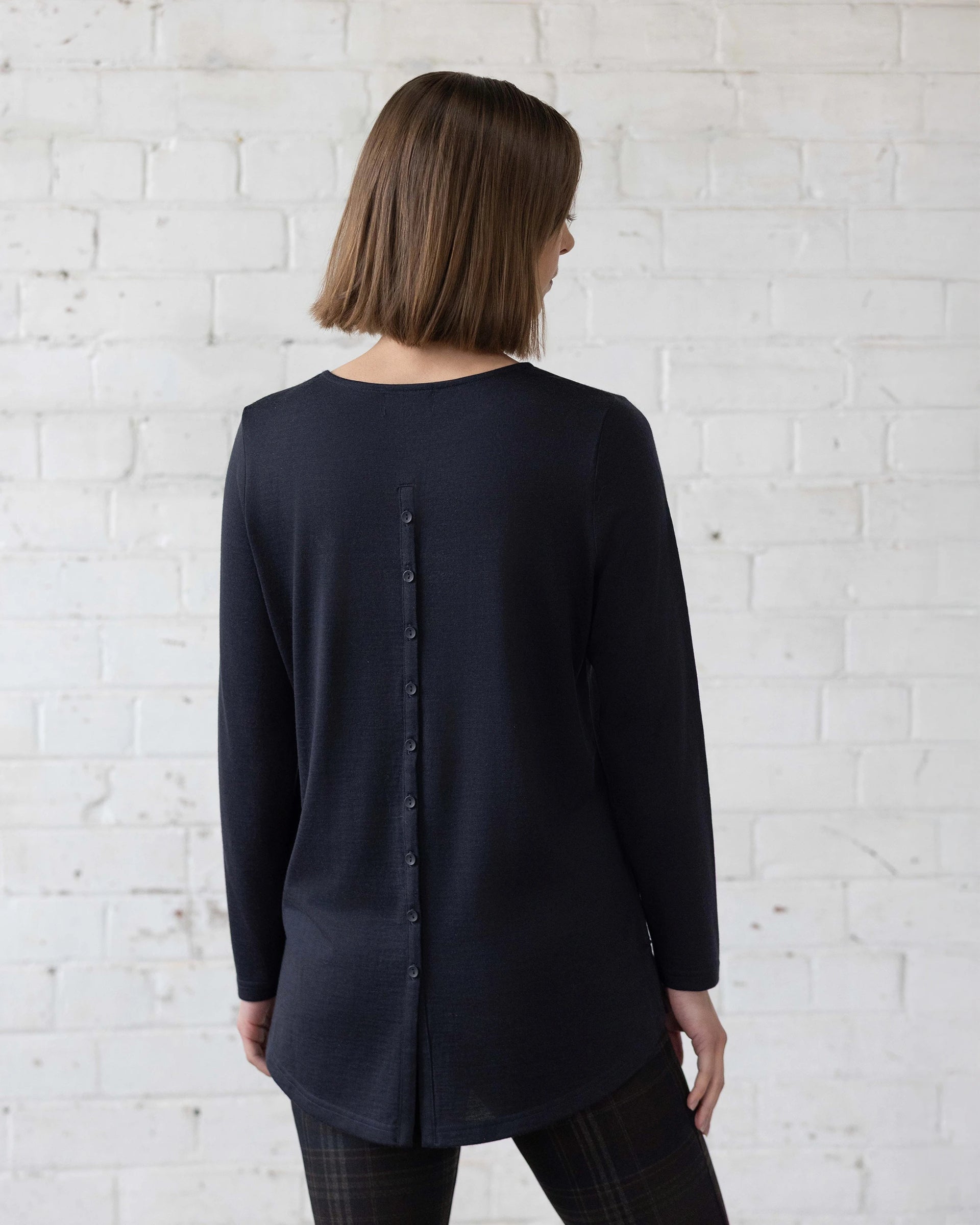 Ivey Merino Top - Midnight