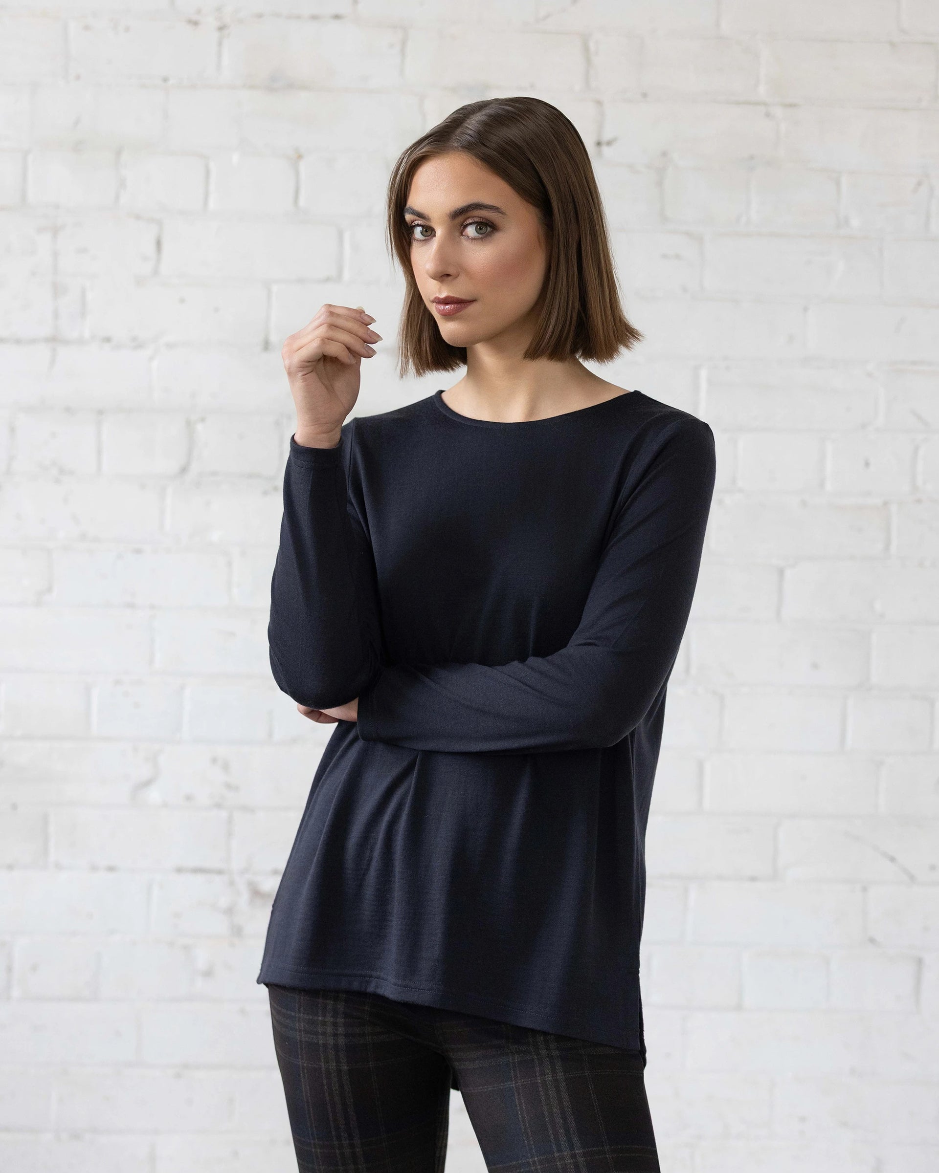 Ivey Merino Top - Midnight