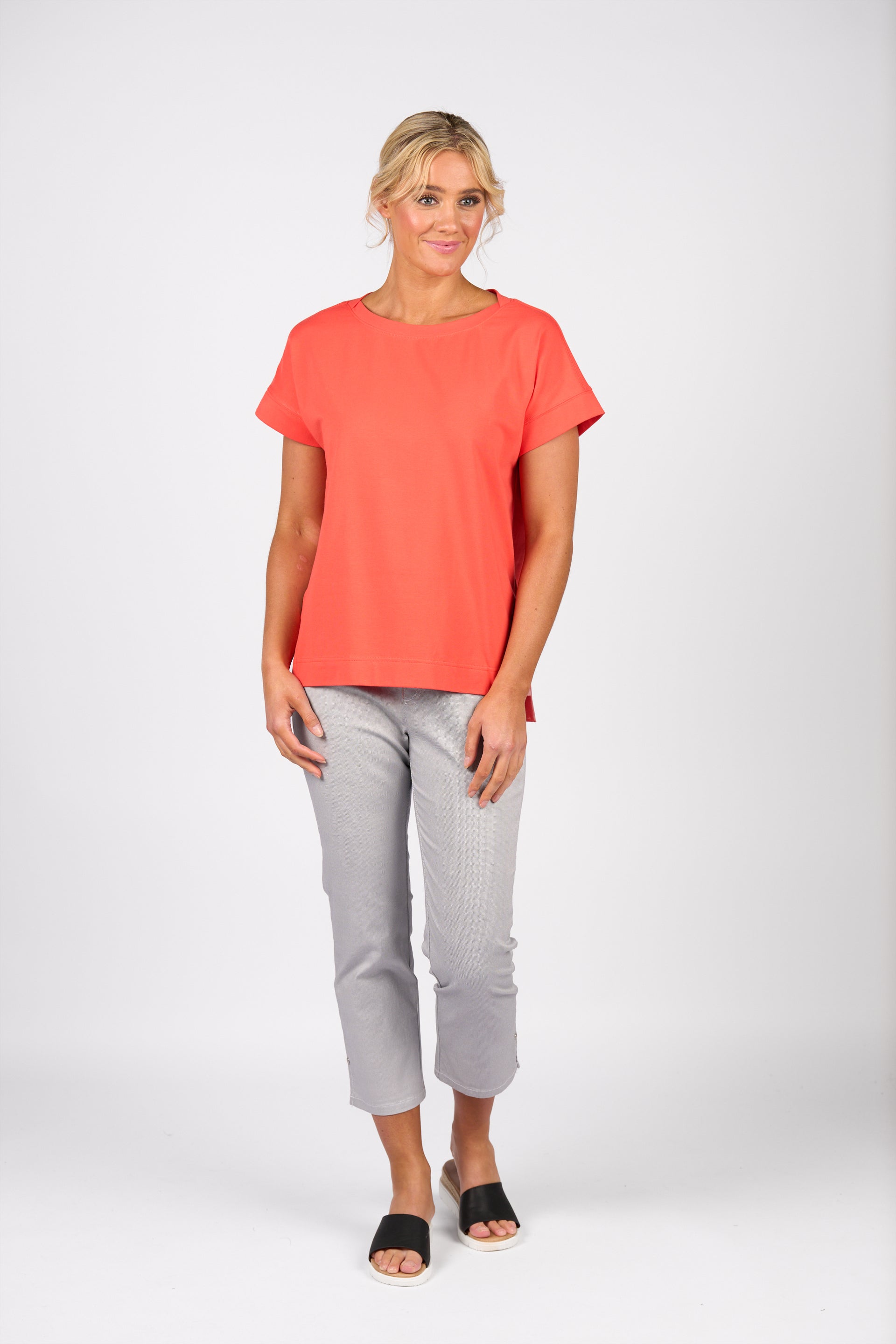 4363 Drop Sleeve Top - Aperol - Vassalli