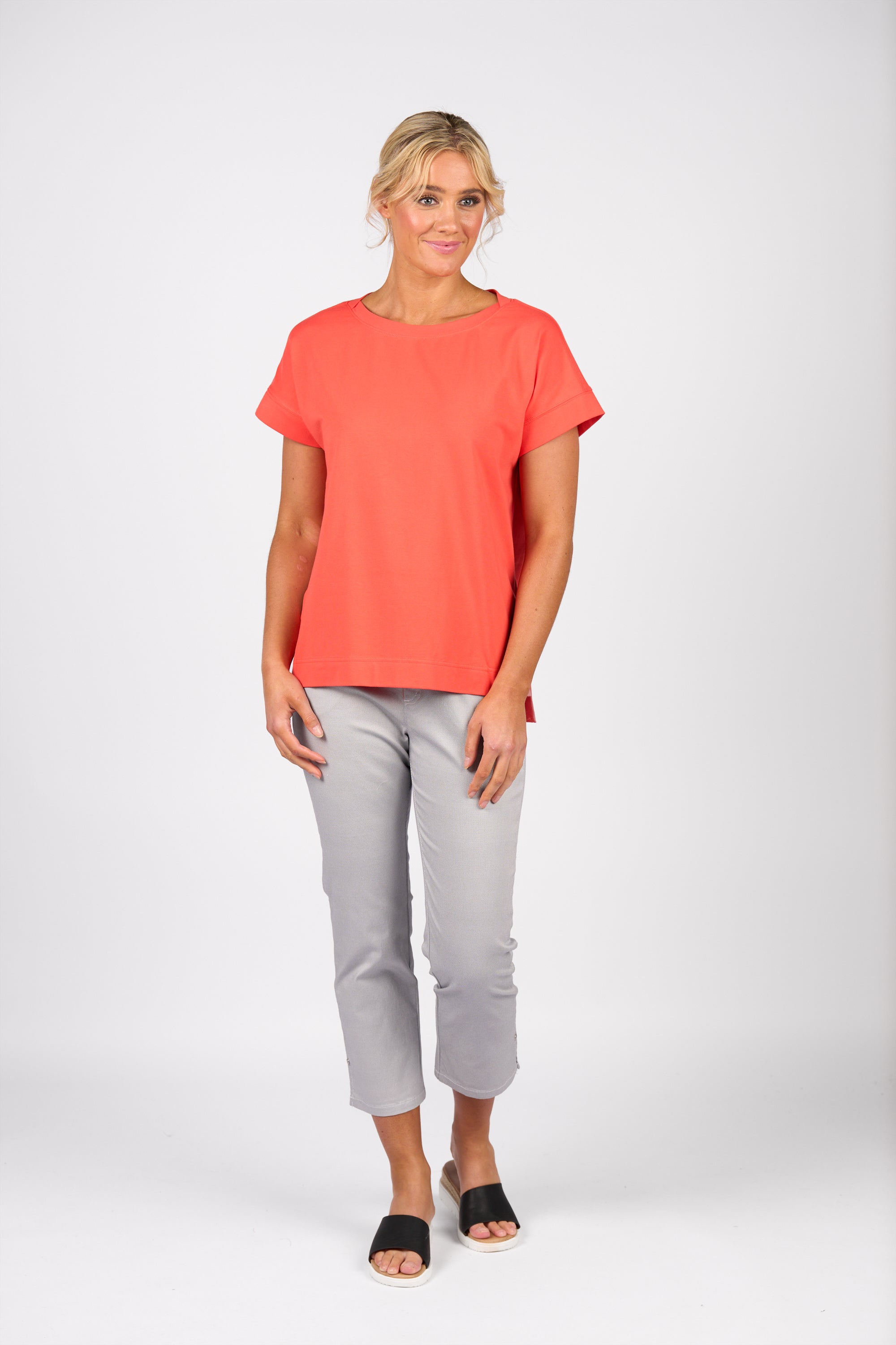 4363 Drop Sleeve Top - Aperol - Vassalli