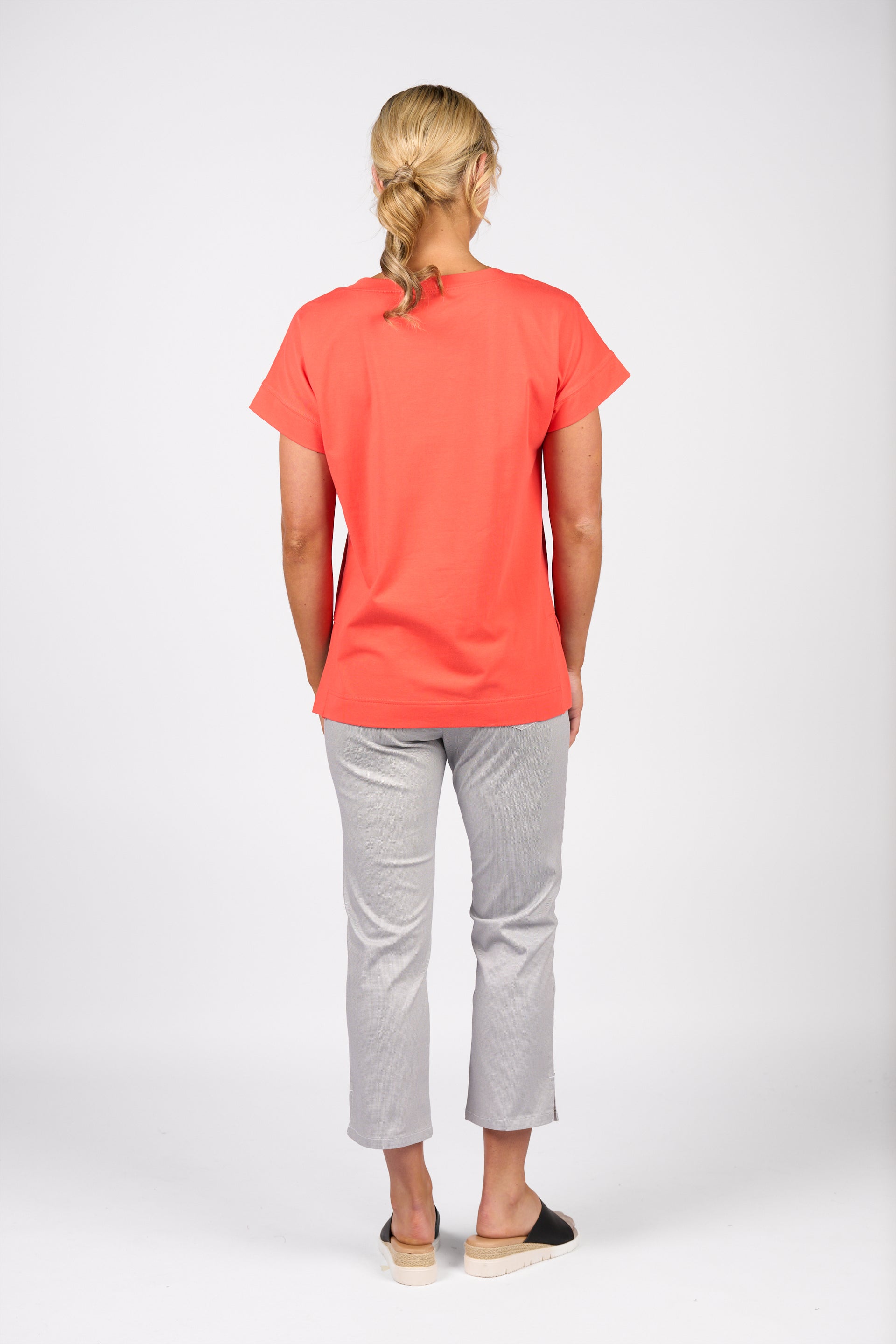 4363 Drop Sleeve Top - Aperol - Vassalli