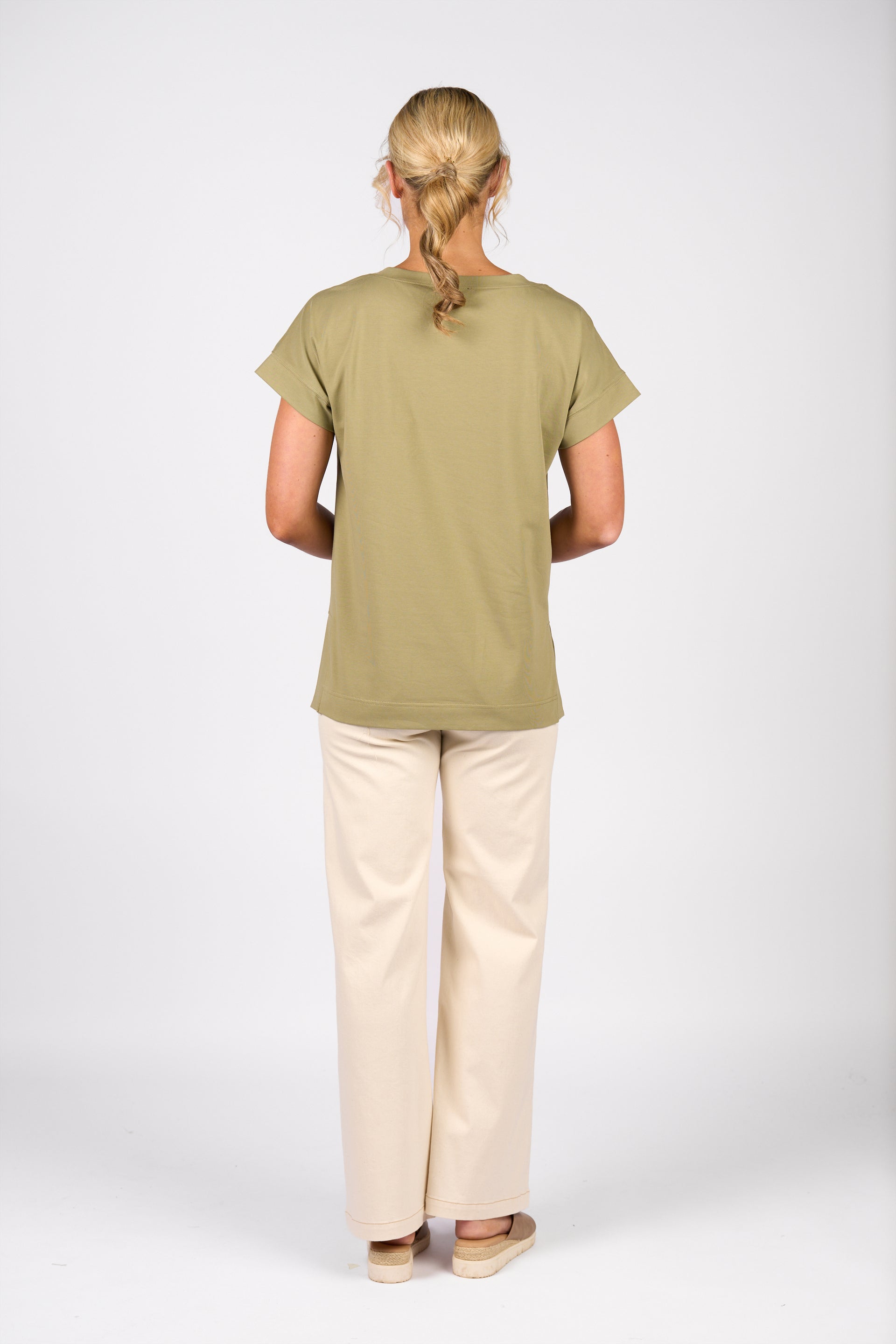 4363 Drop Sleeve Top - Sage - Vassalli