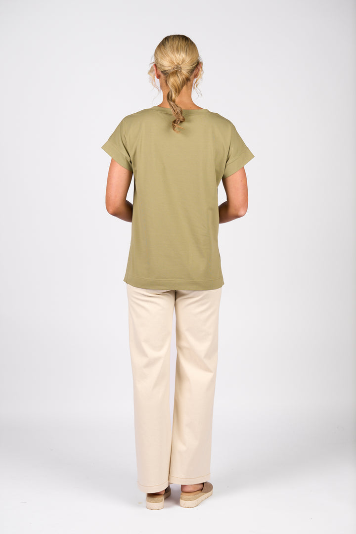 4363 Drop Sleeve Top - Sage - Vassalli