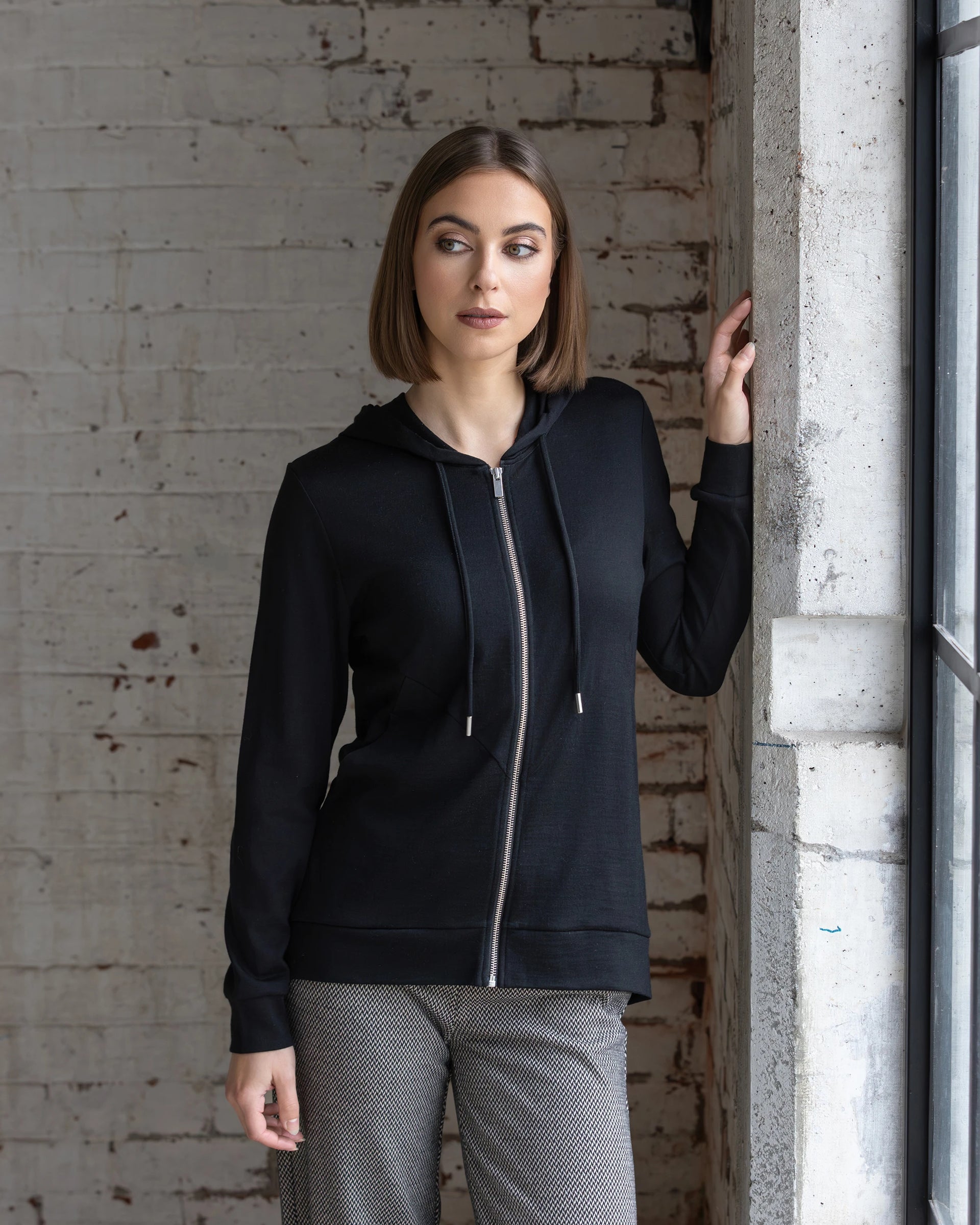 Shield Merino Hoodie - Black