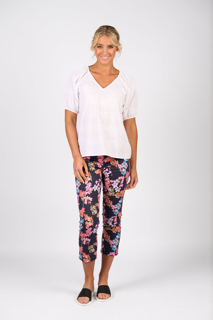 4454 Top - White Check - Vassalli