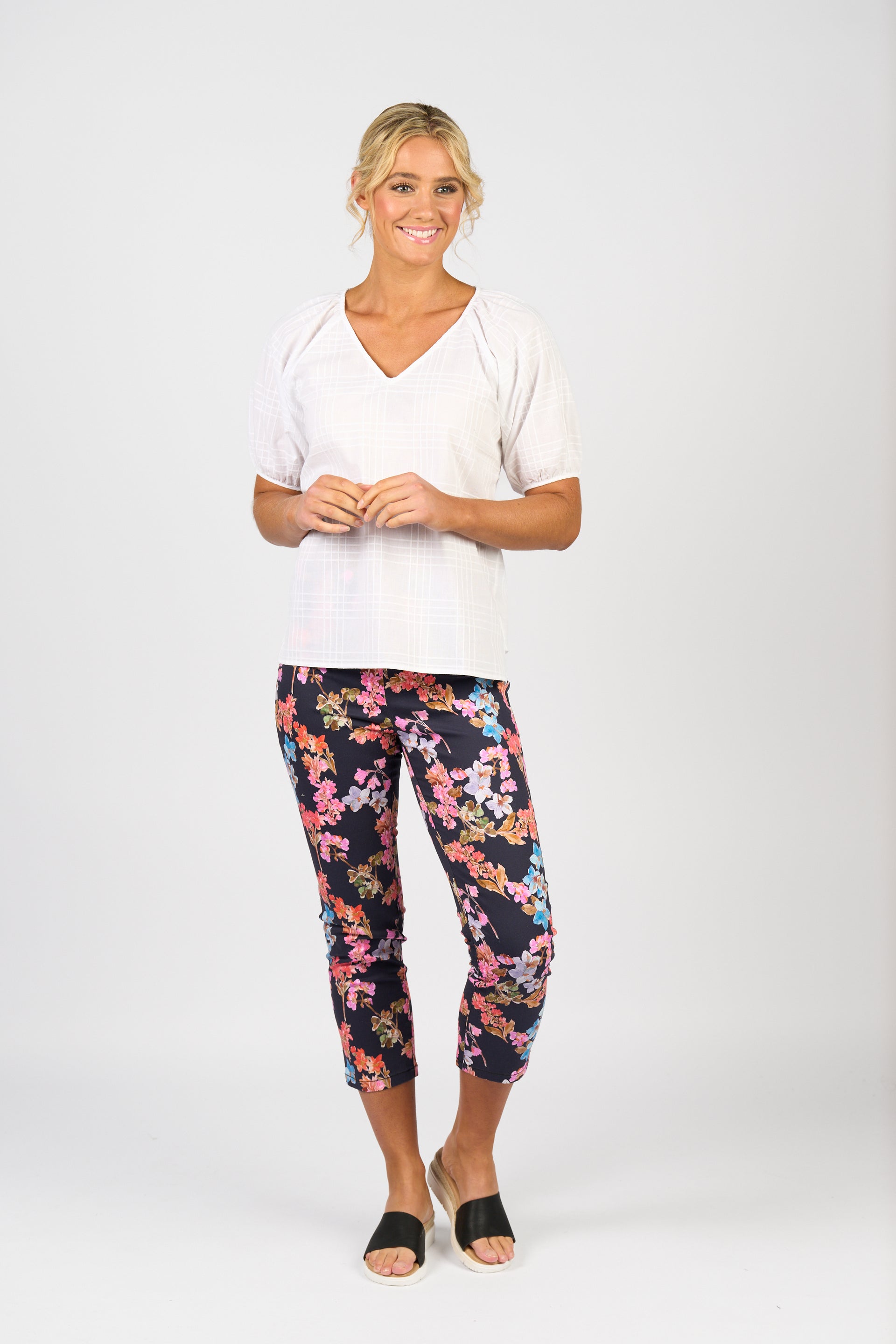 4454 Top - White Check - Vassalli