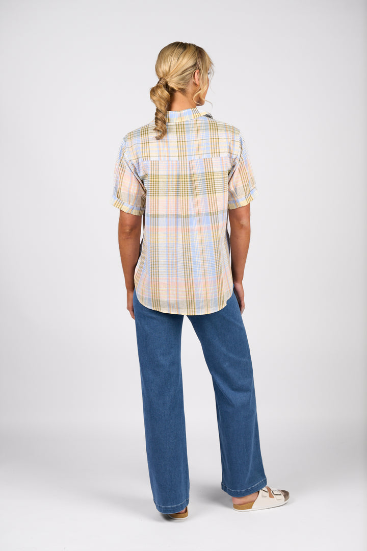 4463 Shirt - Blue Check - Vassalli
