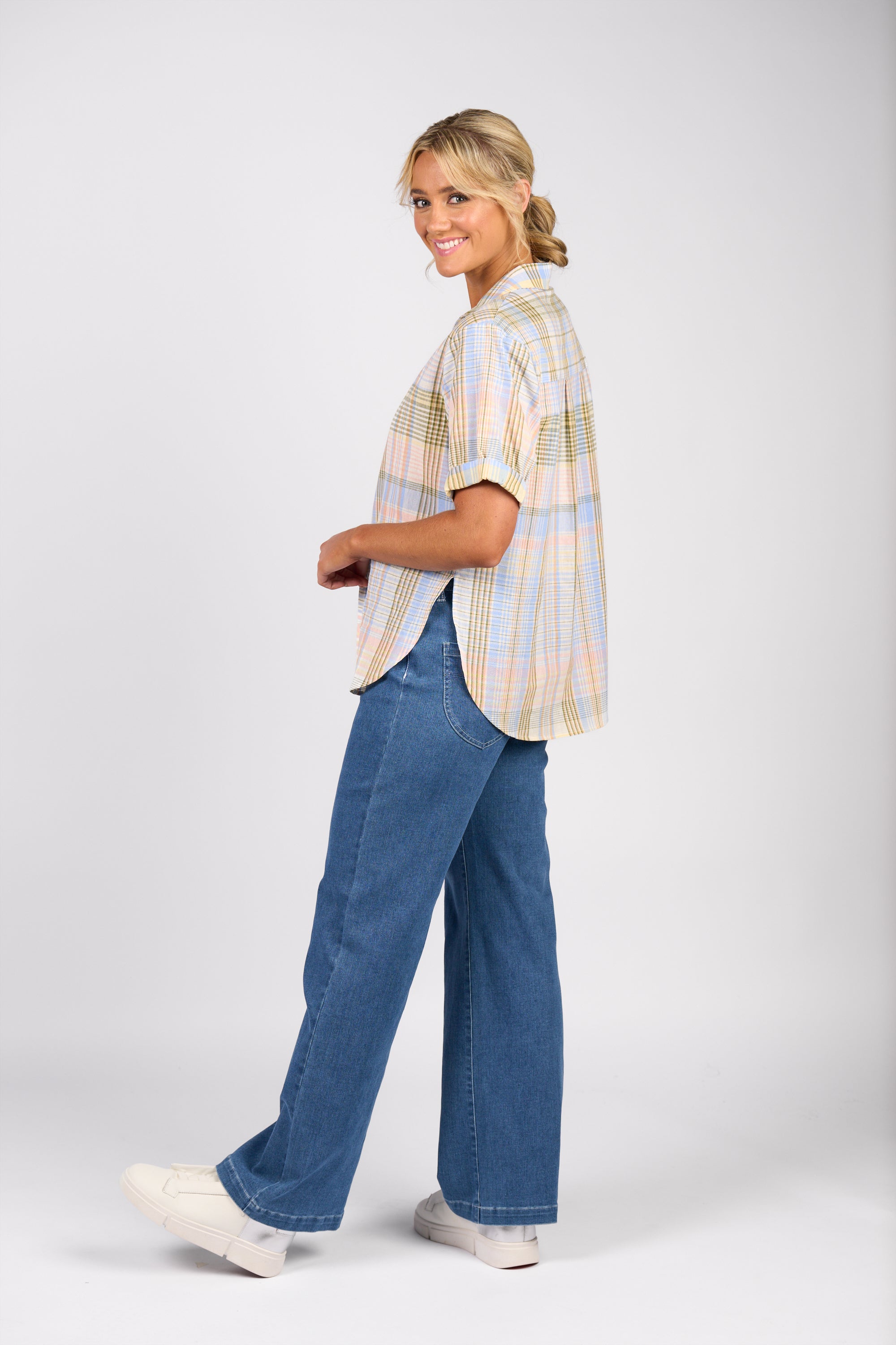 4463 Shirt - Blue Check - Vassalli
