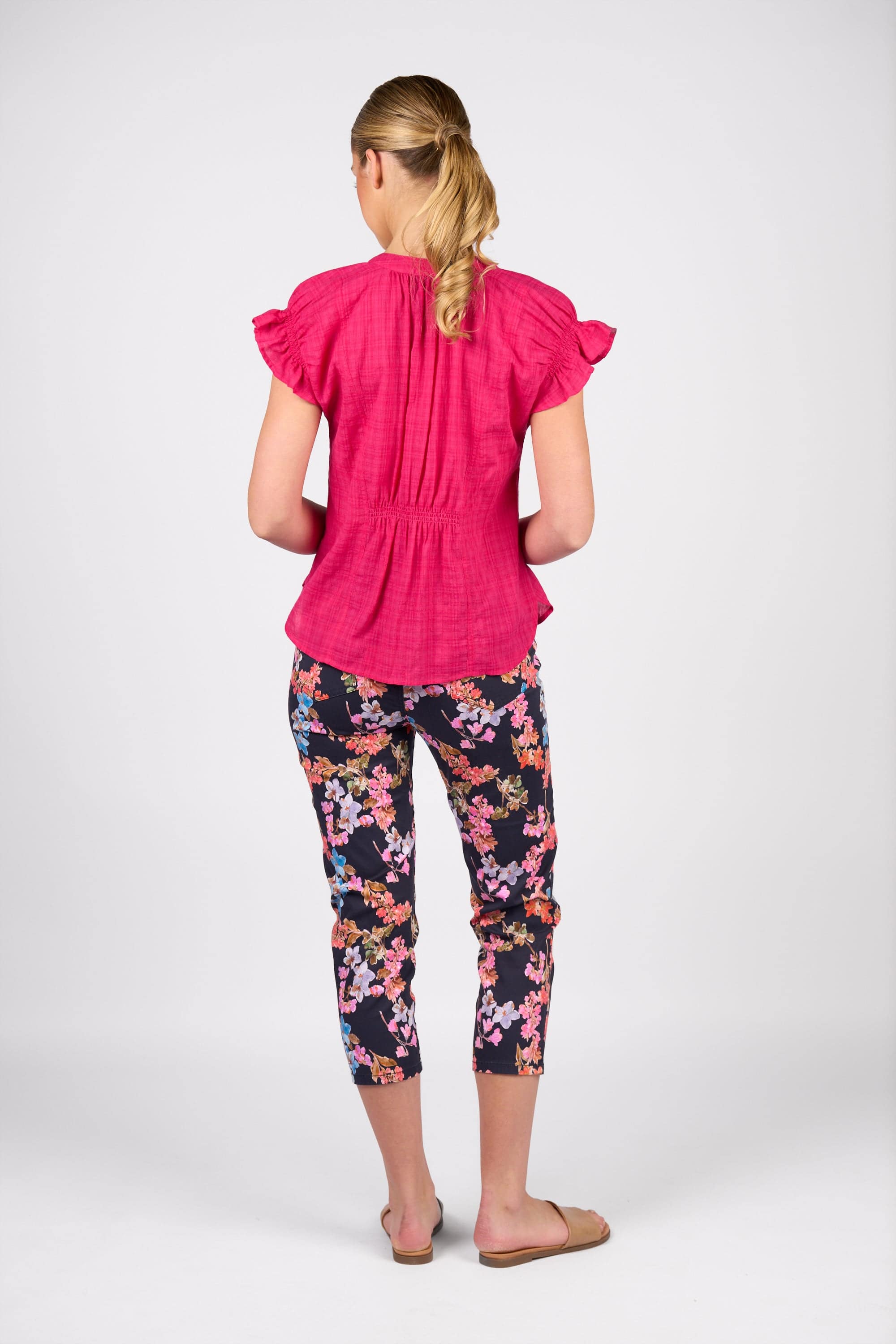 Drop Shoulder Shirt - Cerise