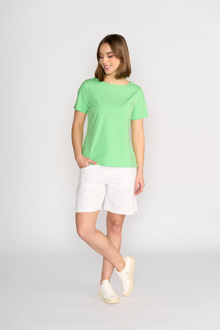 4489 Boat Neck Top - Clover - Vassalli