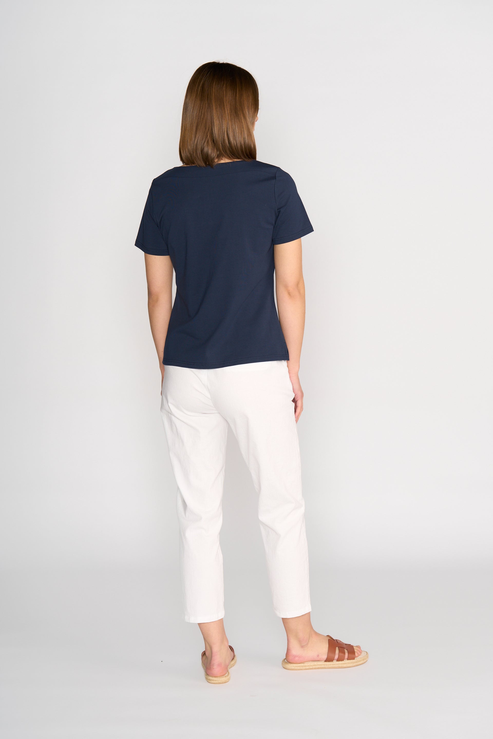 4489 Boat Neck Top - Ink - Vassalli