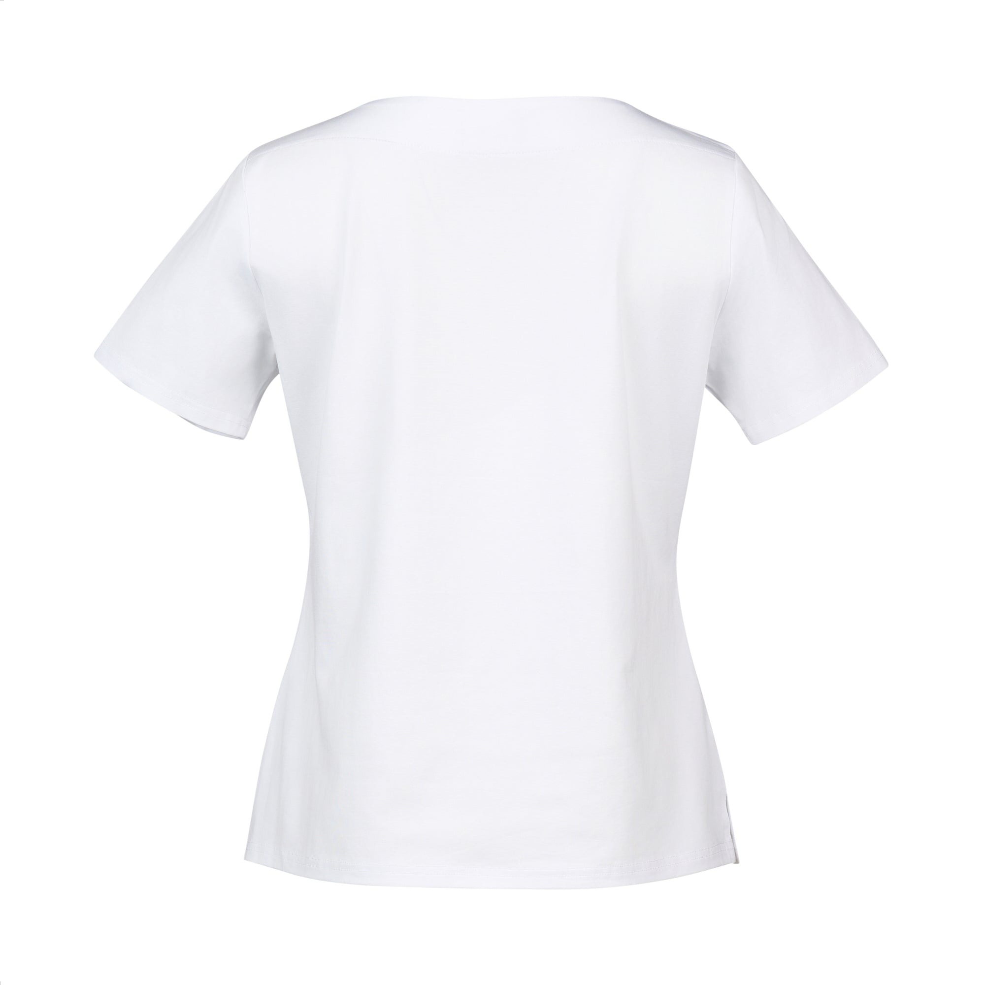 4489 Boat Neck Top - White - Vassalli