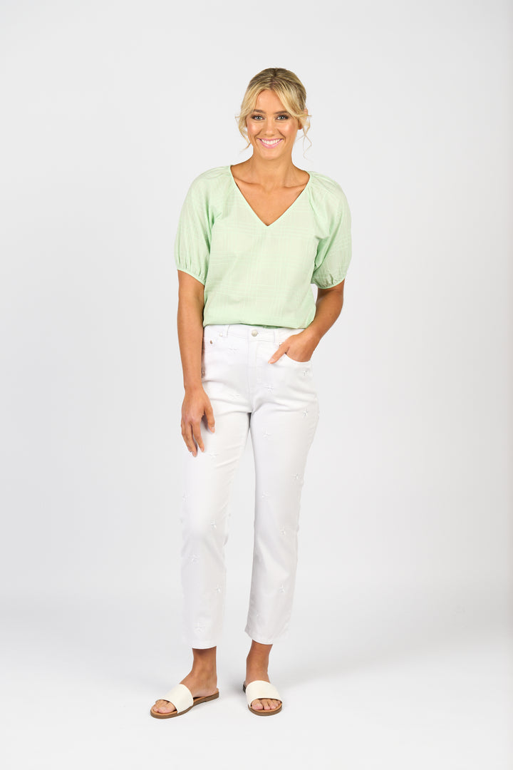 5013 Onya Jean - White Denim - Vassalli