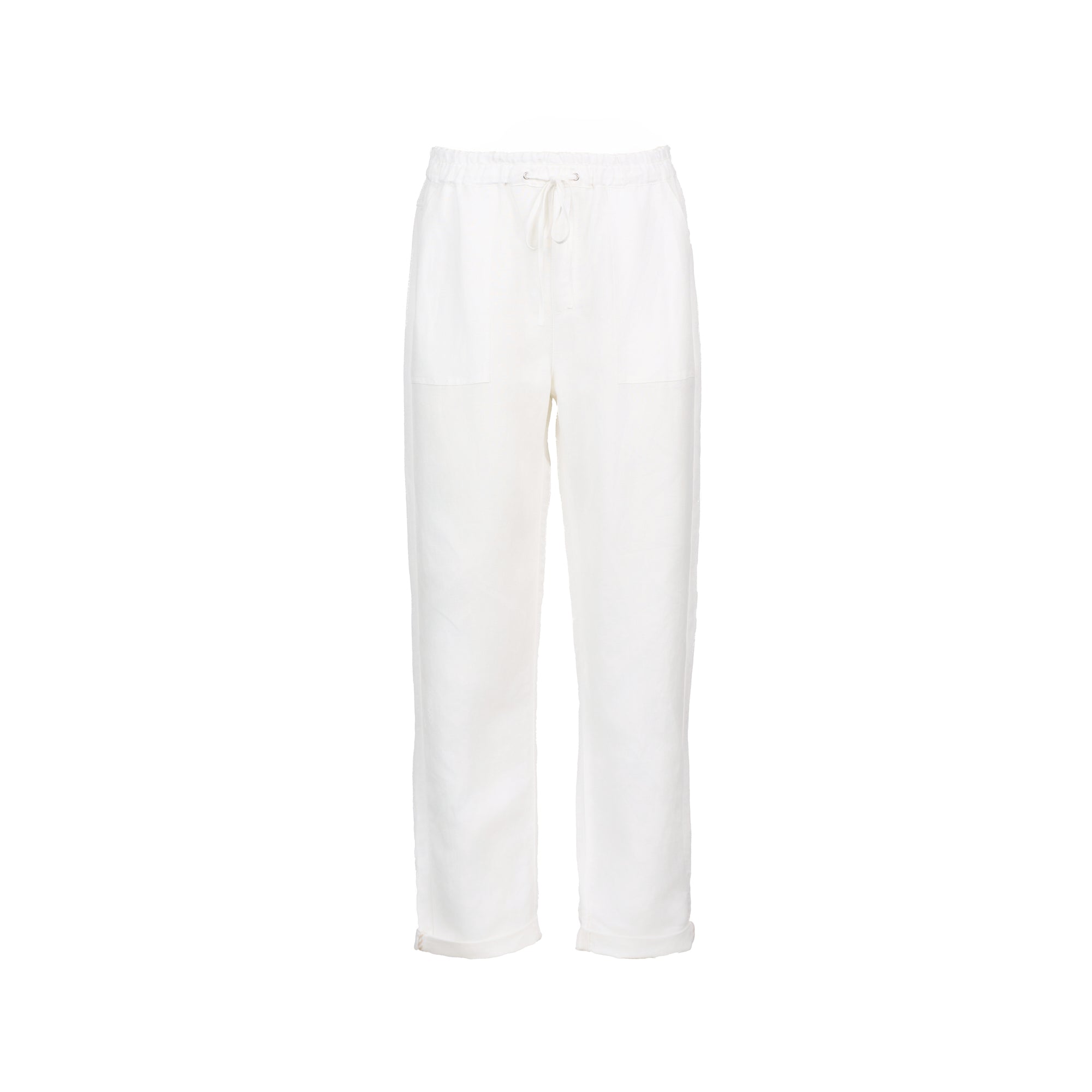 5016 Ankle Grazer Pant - White - Vassalli