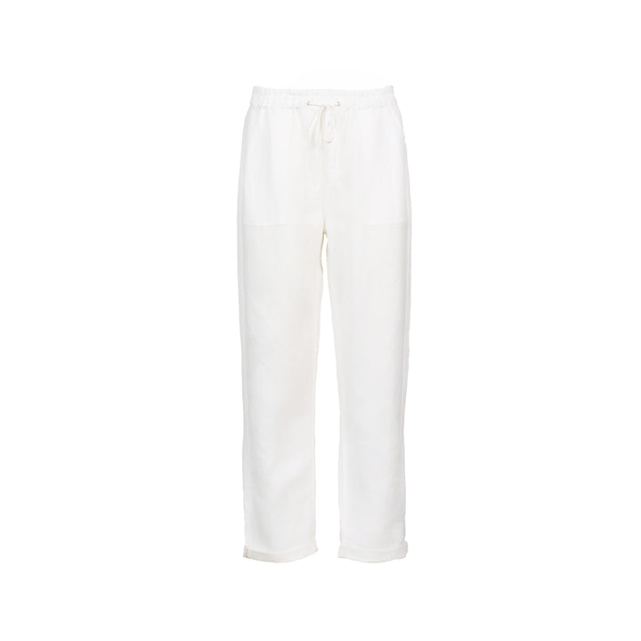 5016 Ankle Grazer Pant - White - Vassalli