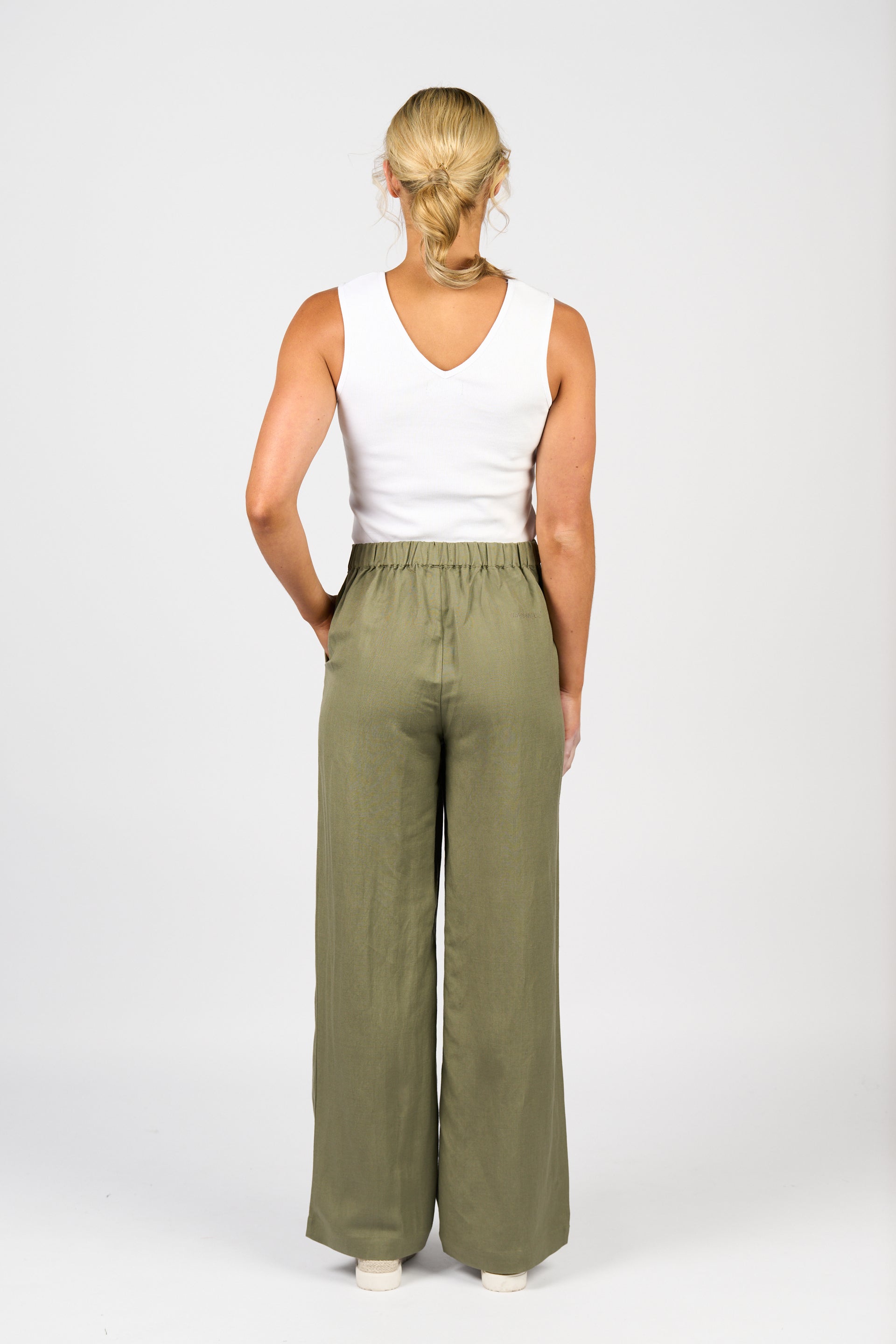 5017 Wide Leg Pants - Sage - Vassalli