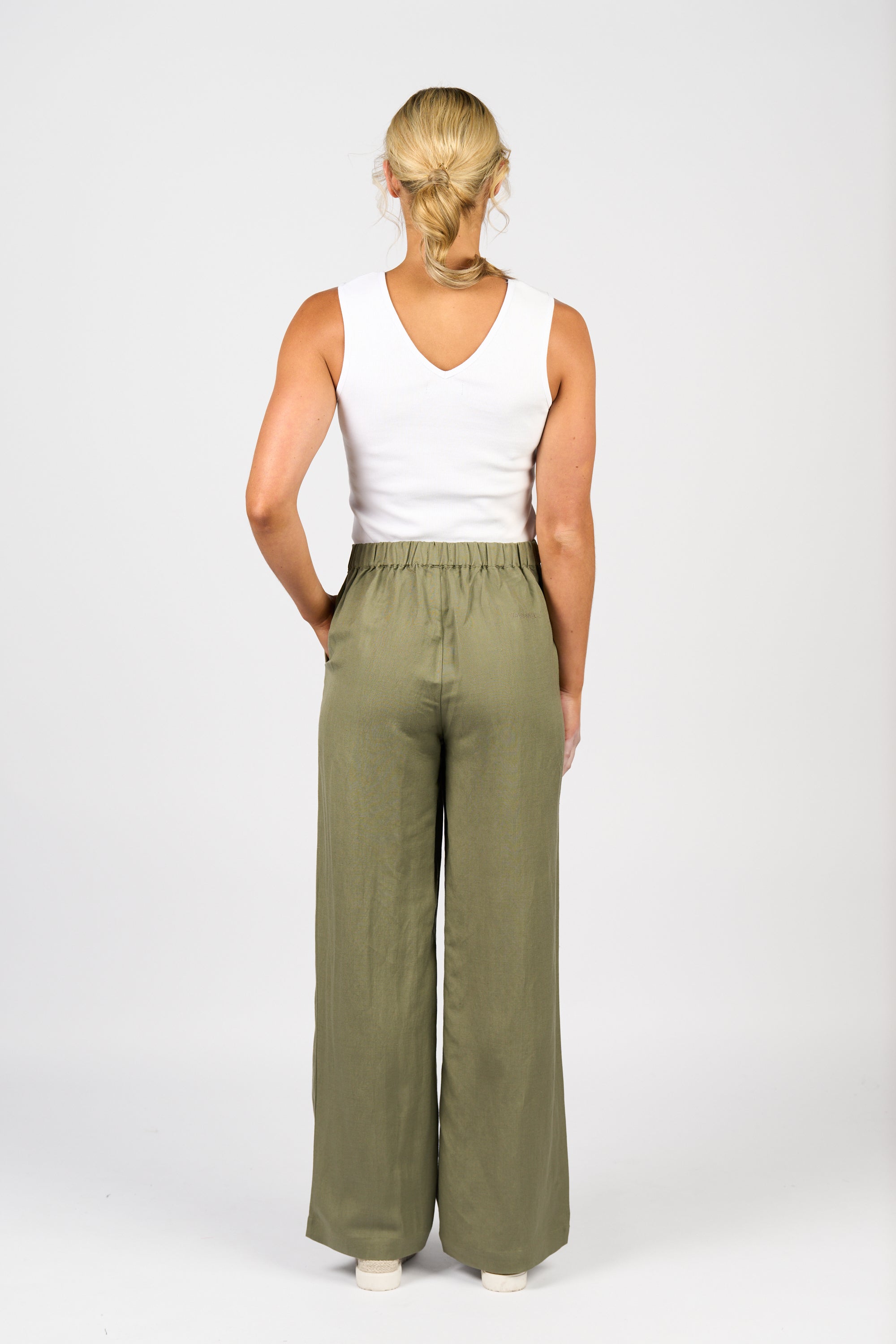 5017 Wide Leg Pants - Sage - Vassalli