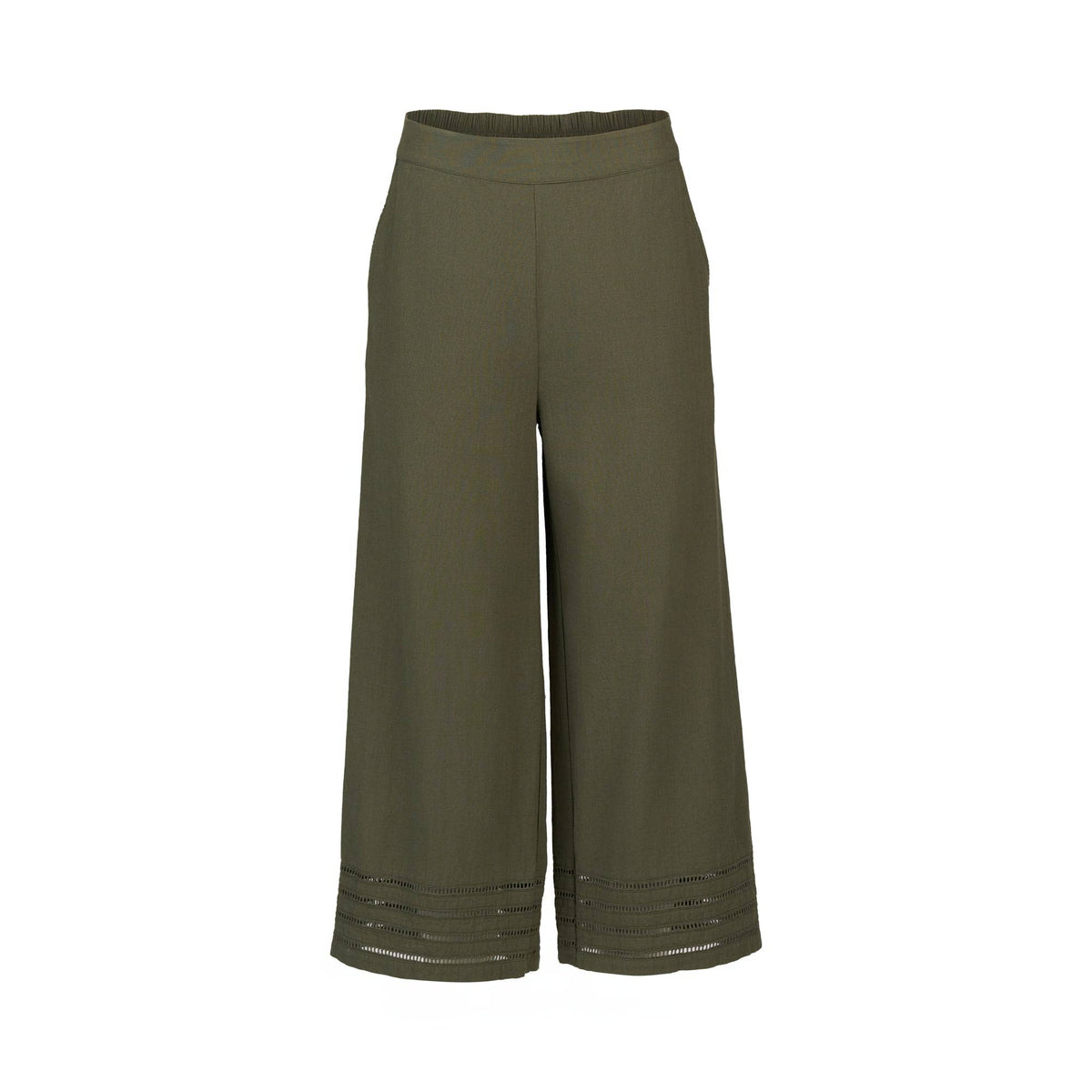 Wide Leg 7/8 Pant - Olive