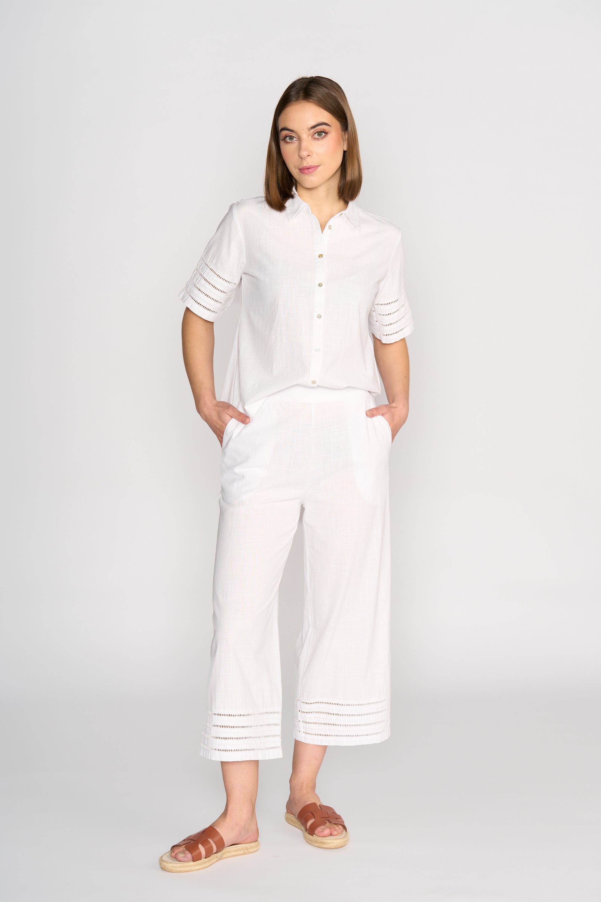 5032 7/8 Pant - White - Vassalli