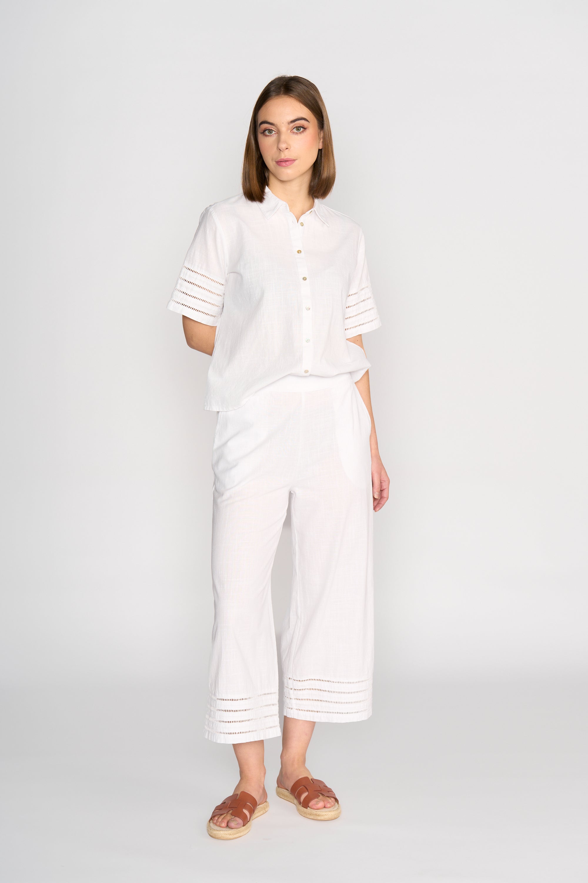 5032 7/8 Pant - White - Vassalli