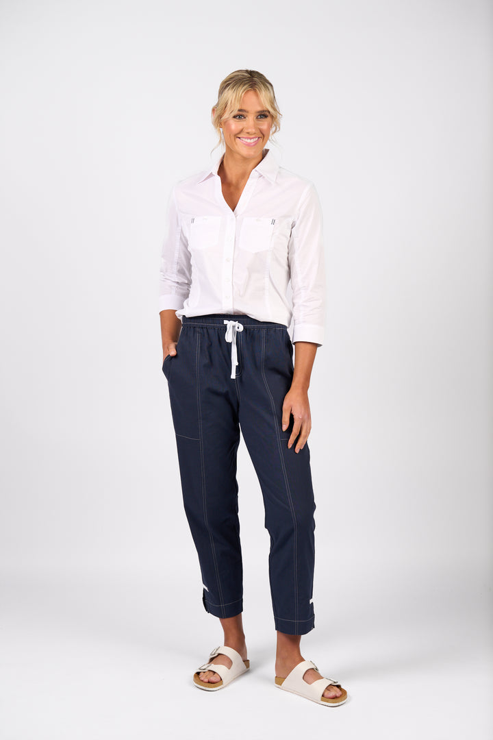 5040 Ankle Grazer Pant - Ink - Vassalli
