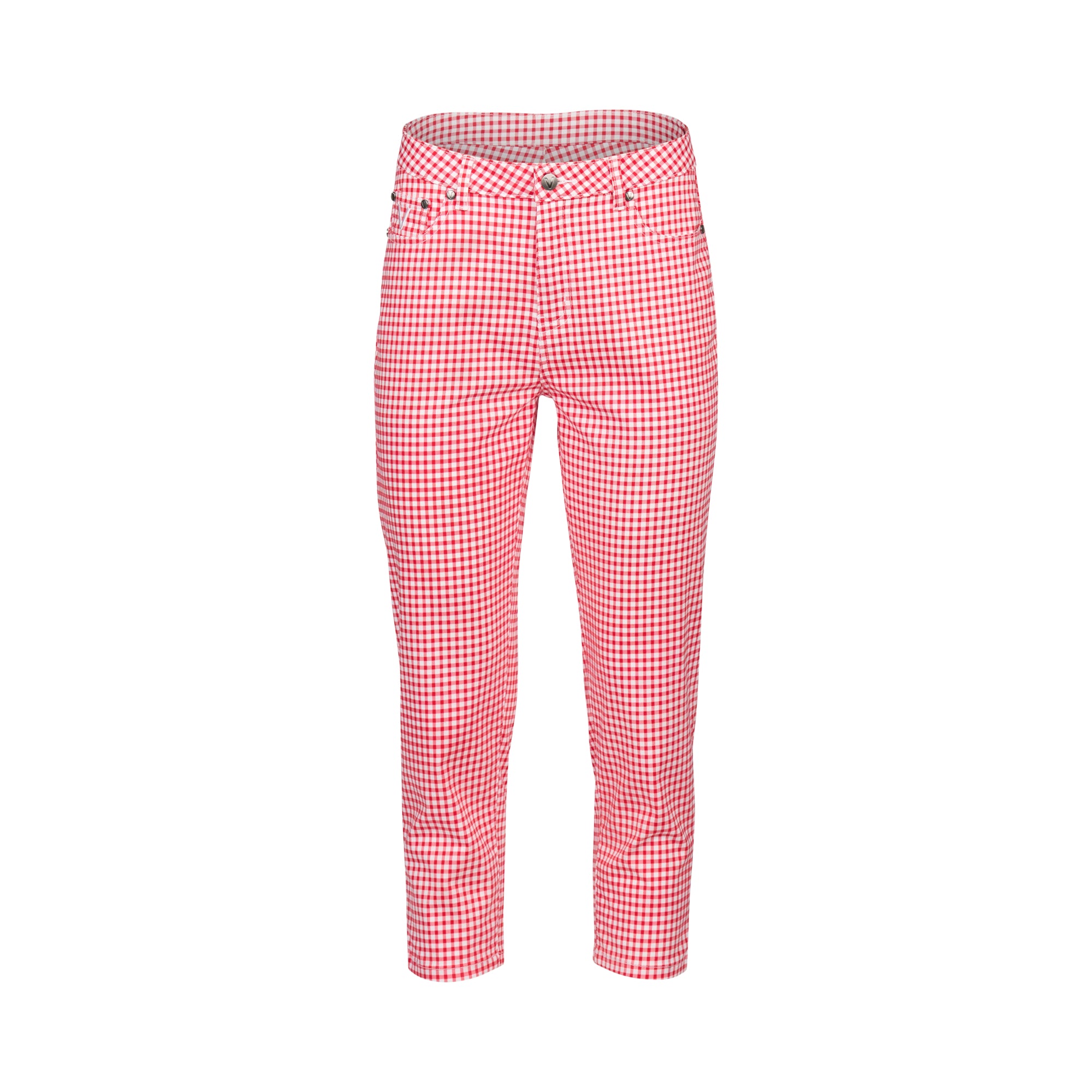 5509LW 7/8 Pant - Red Gingham - Vassalli