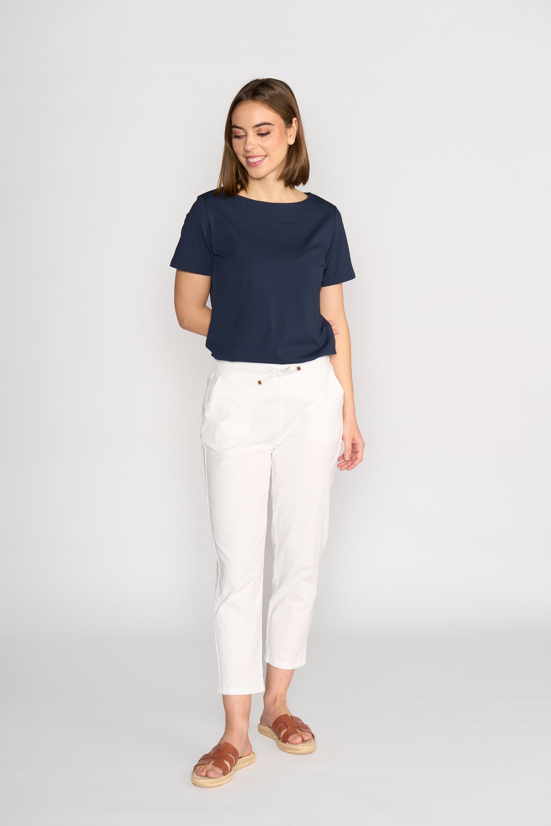 5791A 7/8 Pants - White - Vassalli