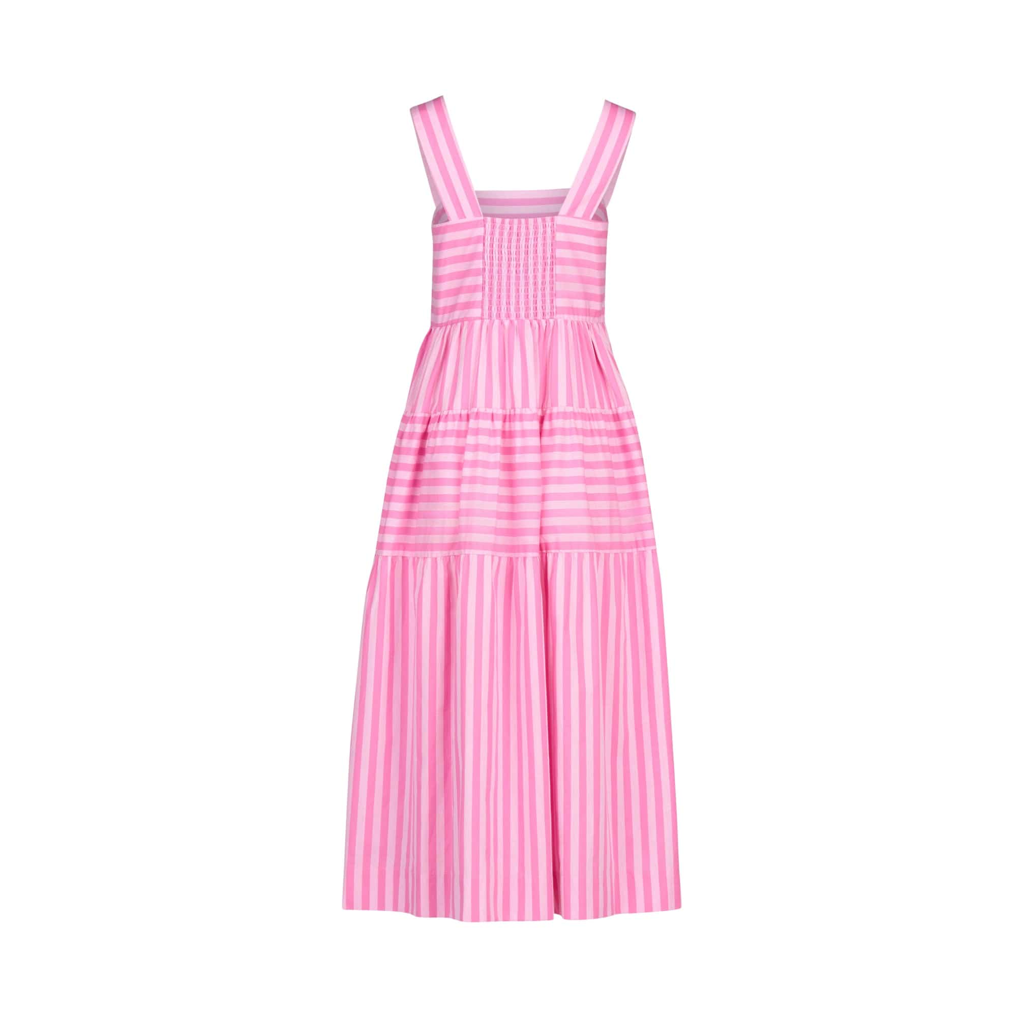 6099 Tiered Dress - Pink Stripe - Vassalli