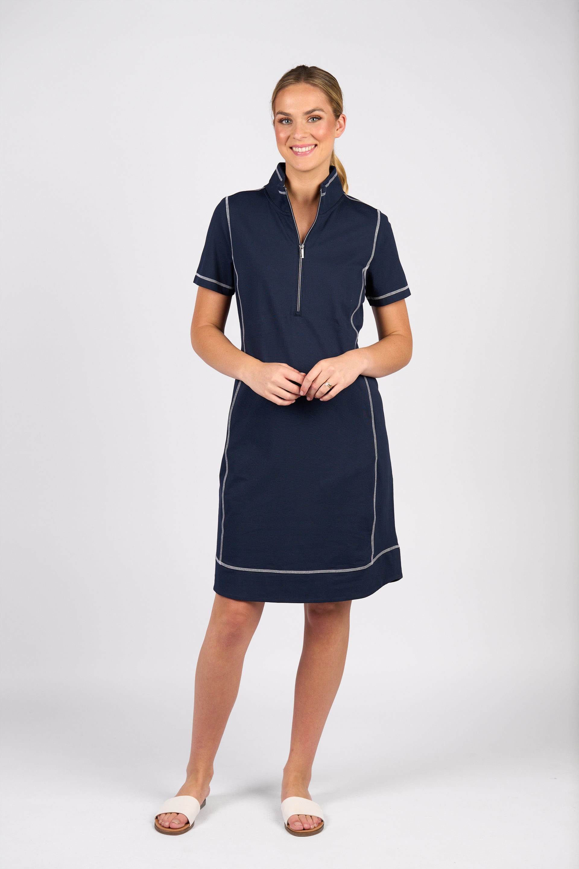 6104 Knit Dress - Ink - Vassalli