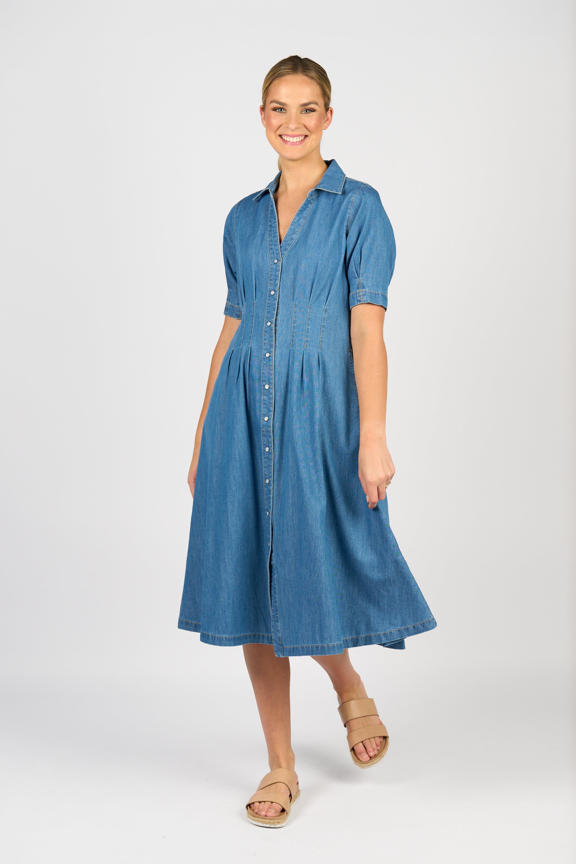 6114 Dress - Mid Wash - Vassalli
