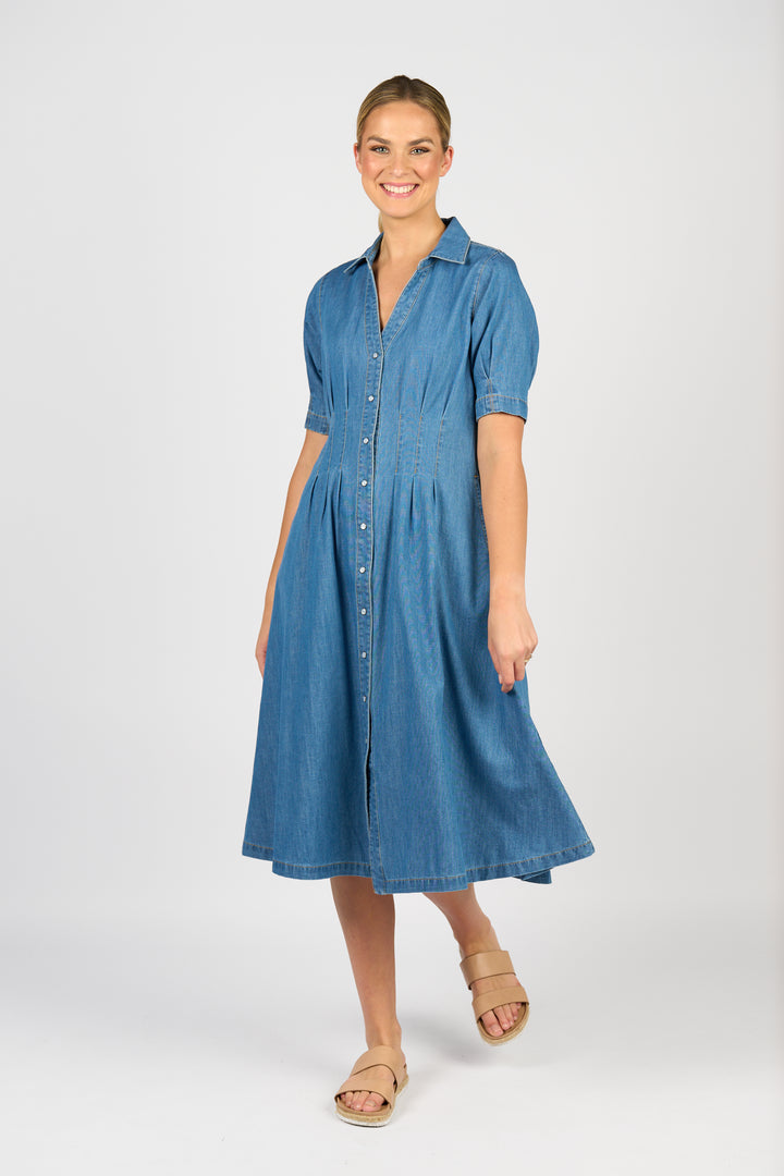 6114 Dress - Mid Wash - Vassalli