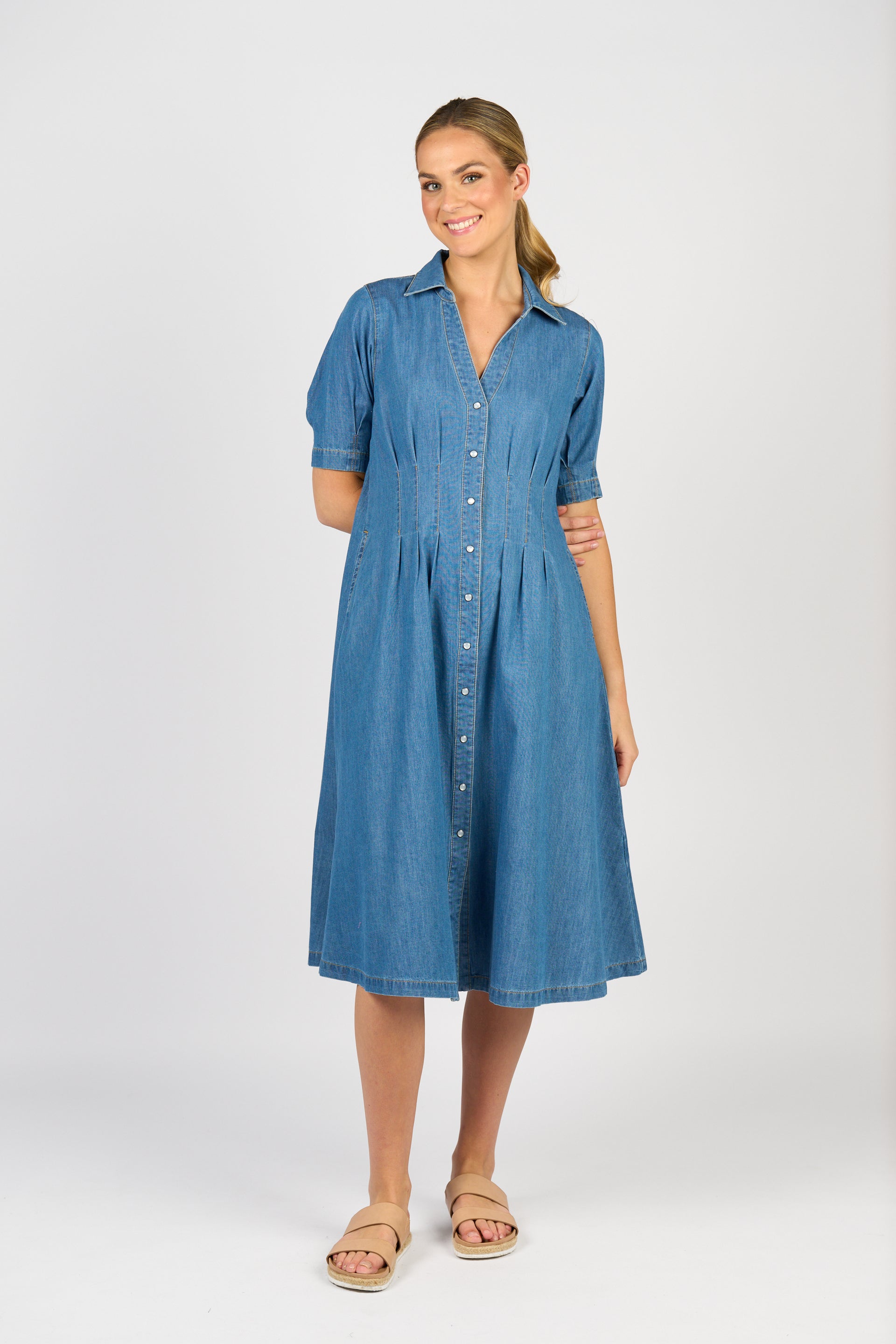6114 Dress - Mid Wash - Vassalli