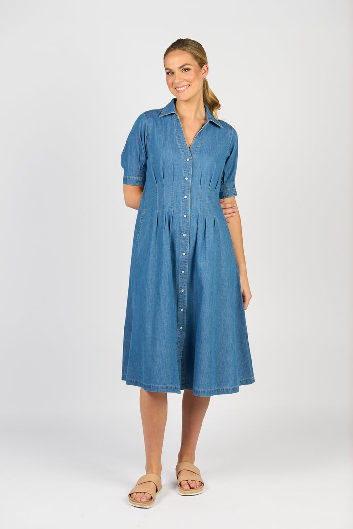 6114 Dress - Mid Wash - Vassalli