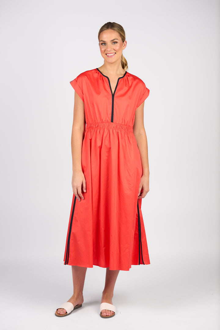 6118 Dress - Aperol/Ink - Vassalli