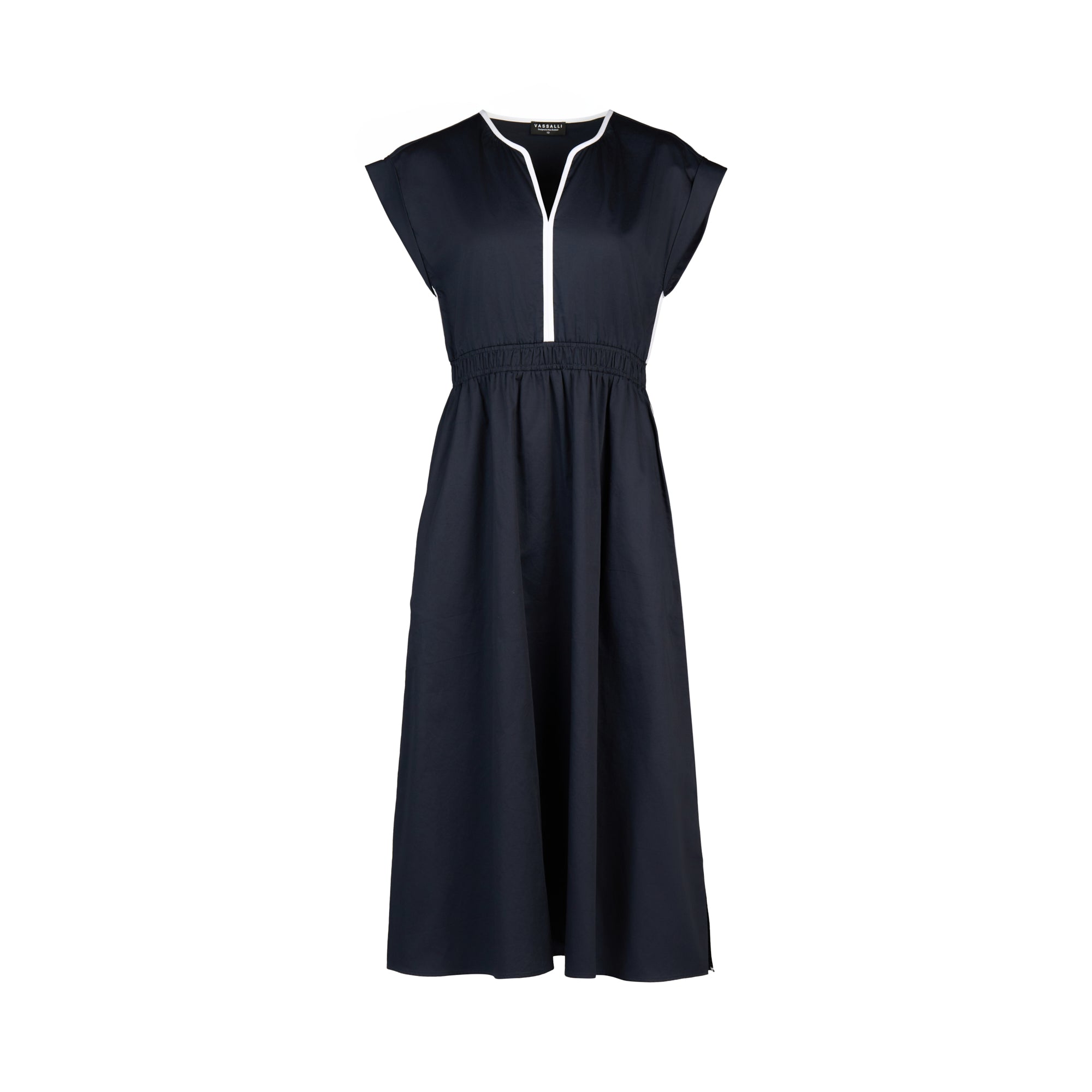 6118 Dress - Ink/White - Vassalli