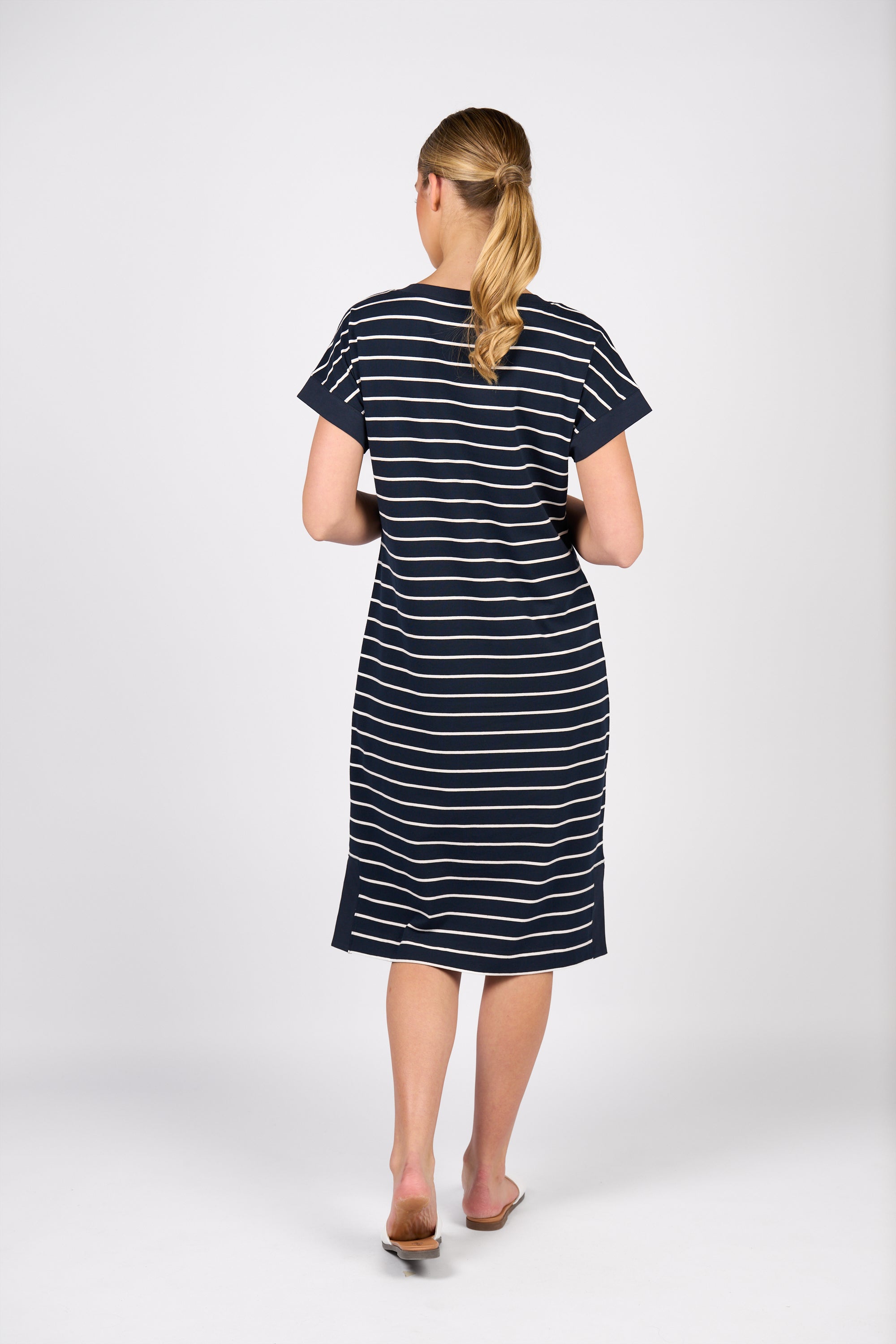 6120 Dress - Ink Stripe - Vassalli
