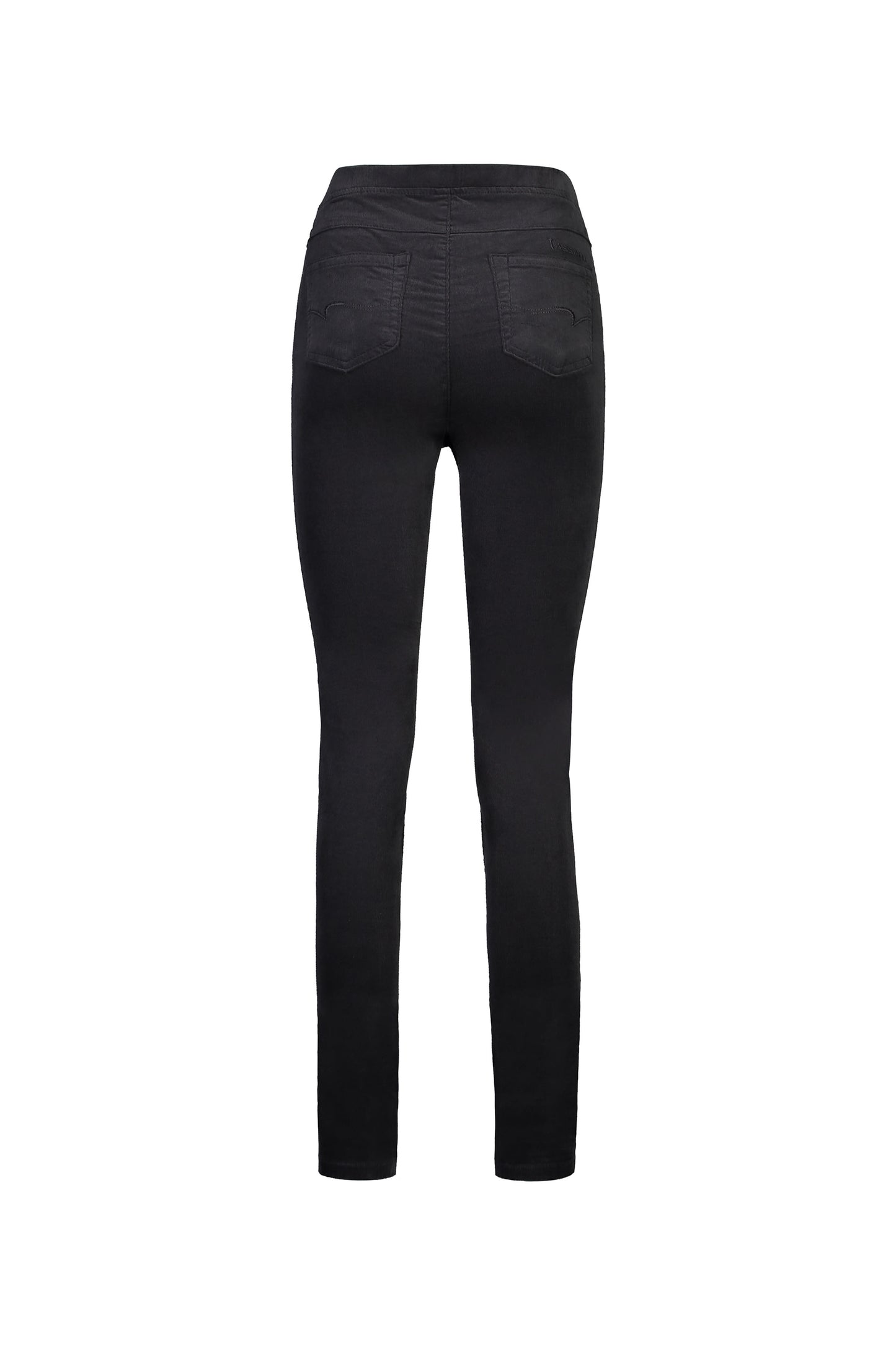 230M Charcoal - Skinny Leg Full Length Pinwale Cord Pull On - Vassalli