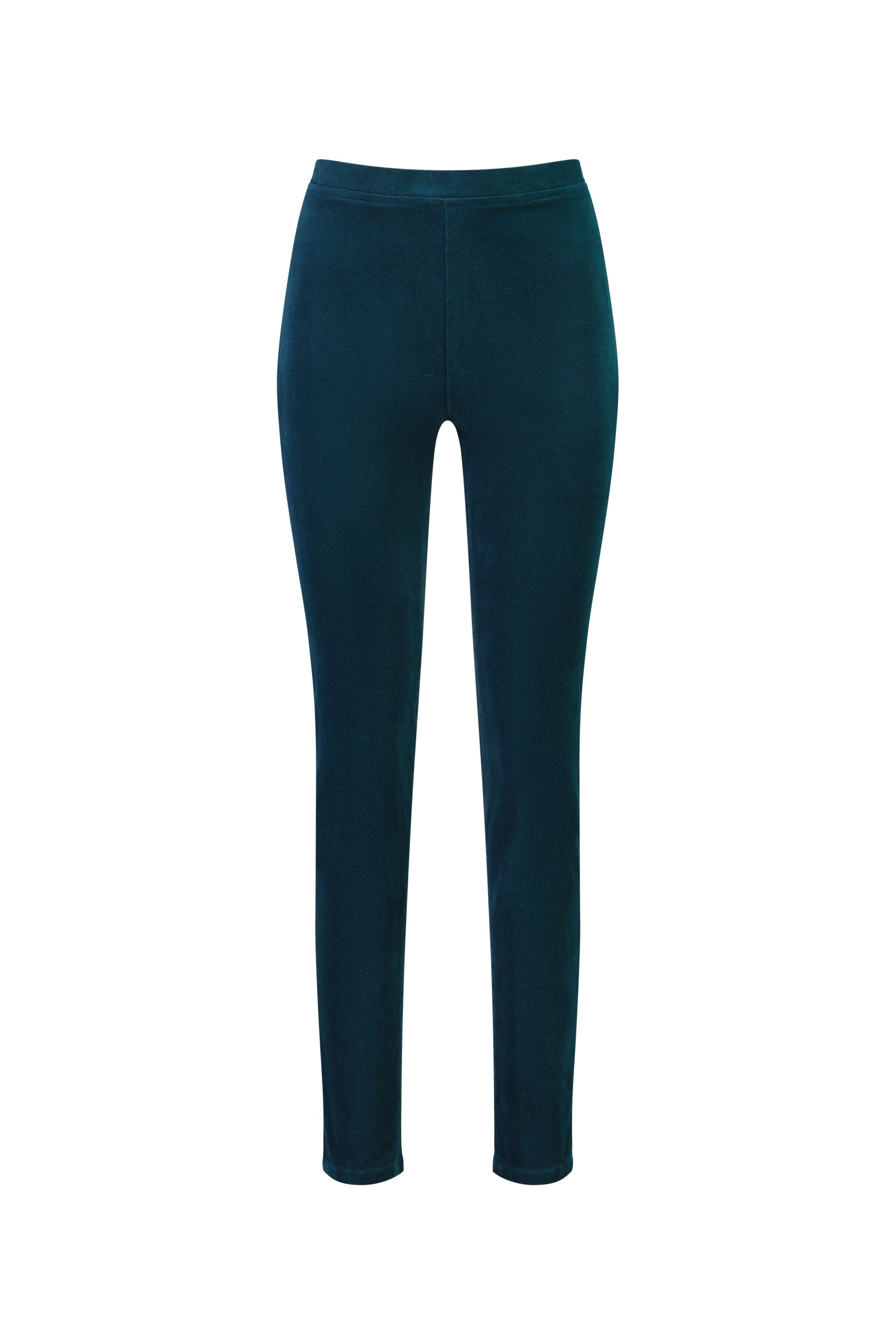 230M Peacock - Skinny Leg Full Length Pinwale Cord Pull On - Vassalli