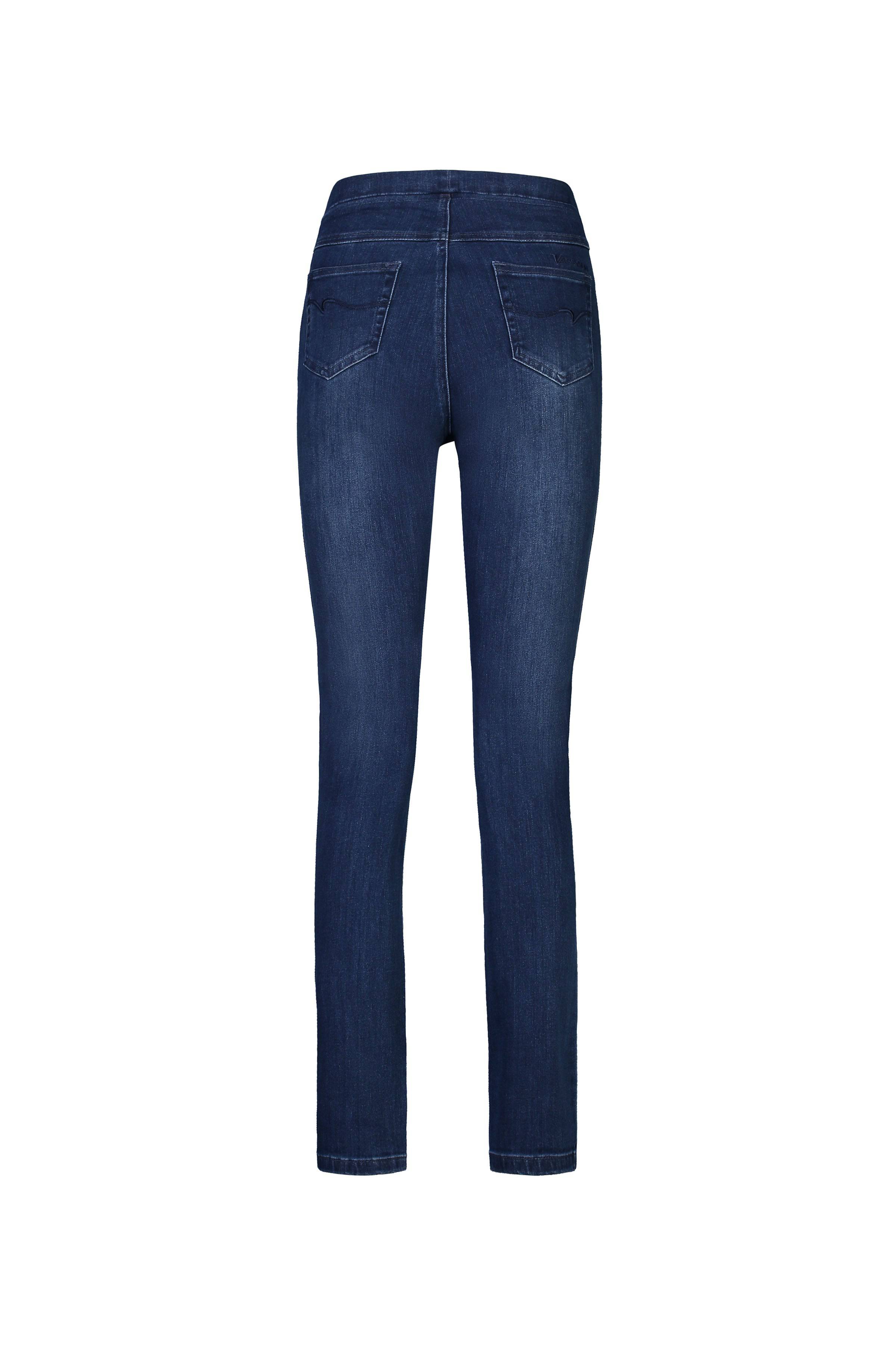 234D Blue Denim - Slim Leg Full Length Denim Pull-On - Vassalli