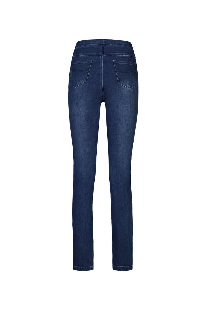 234D Blue Denim - Slim Leg Full Length Denim Pull-On - Vassalli