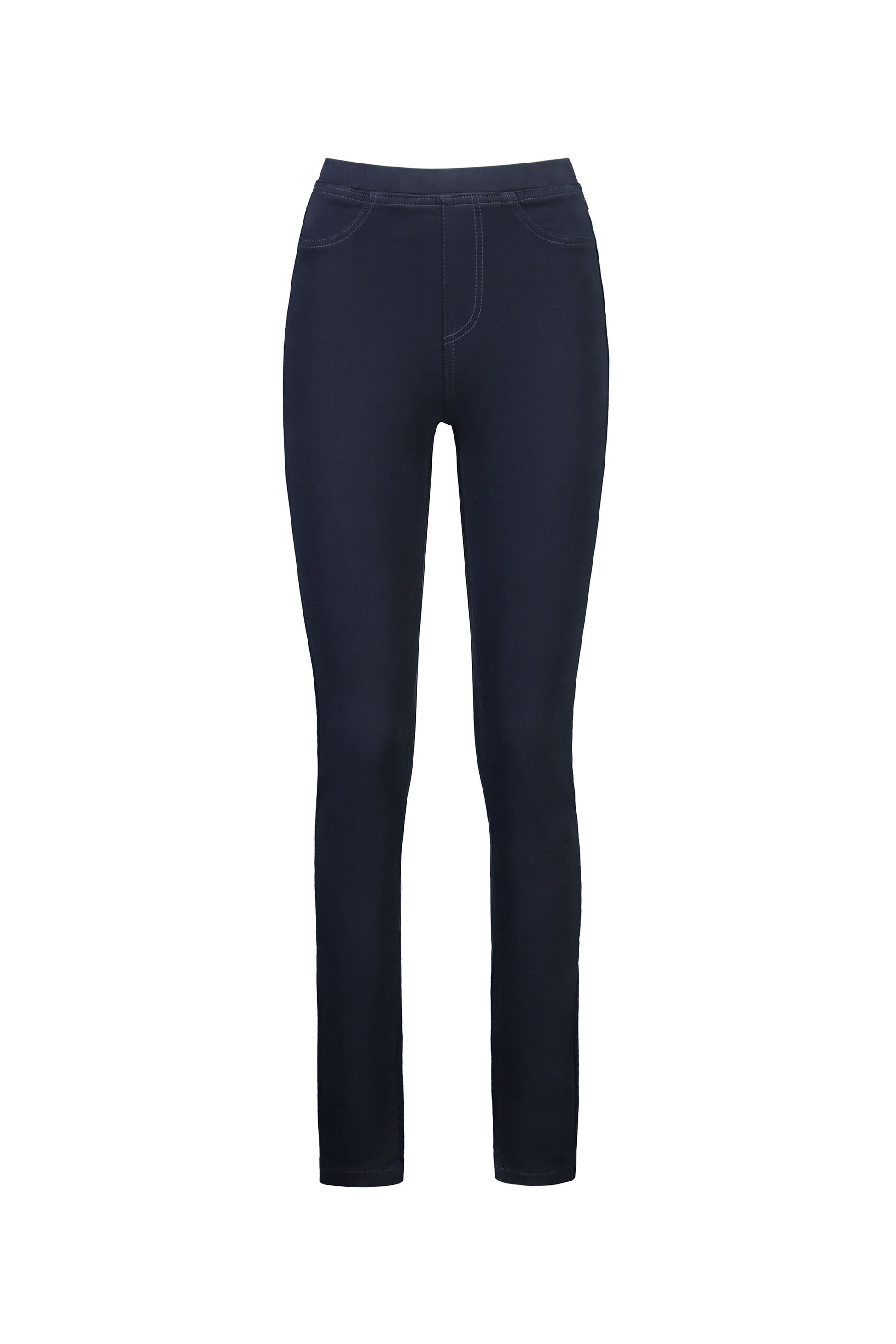 234K Carbon - Slim Leg Full Length Knit Denim Pull On - Vassalli