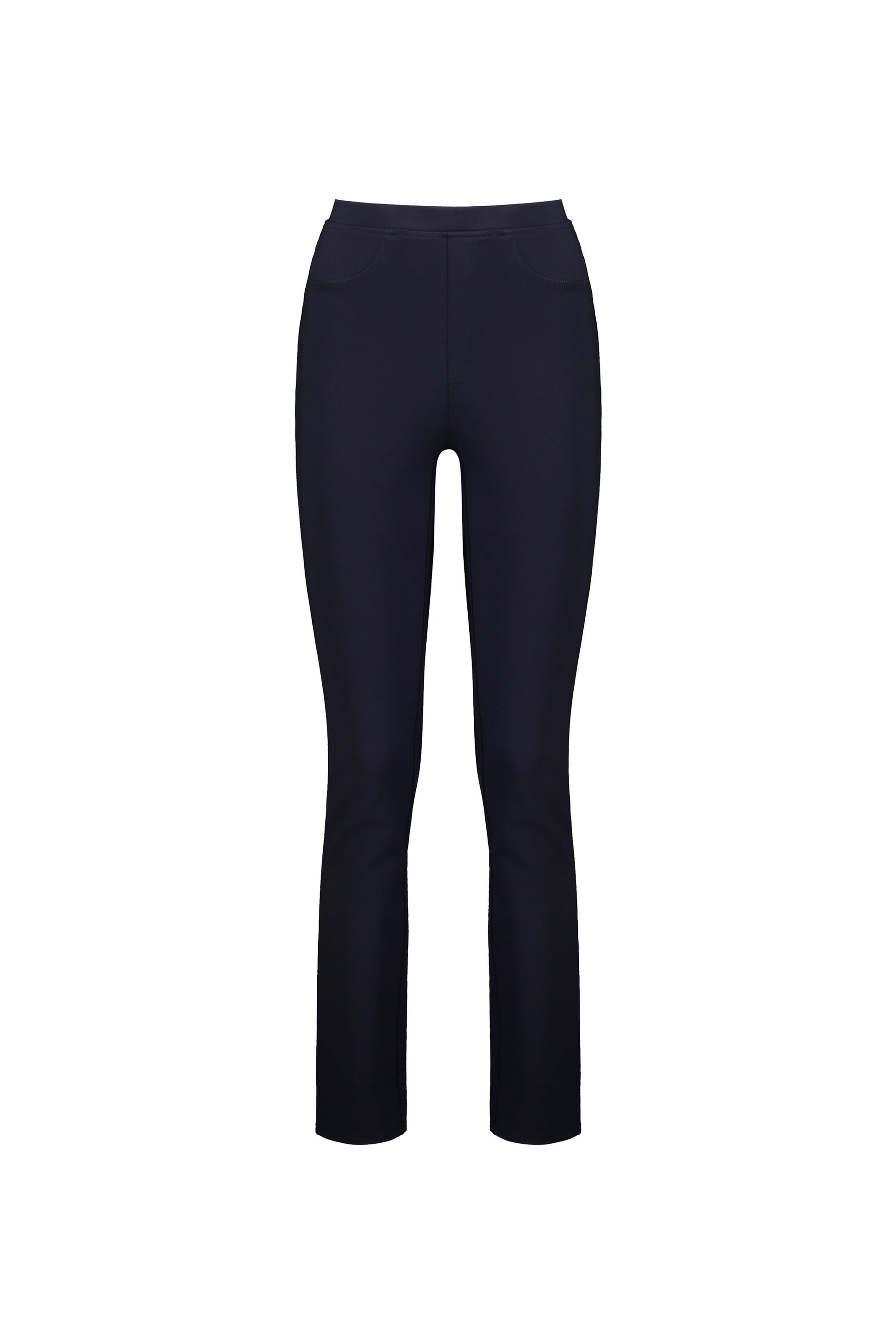 234 Navy - Slim Leg Full Length Ponti Pull On - Vassalli