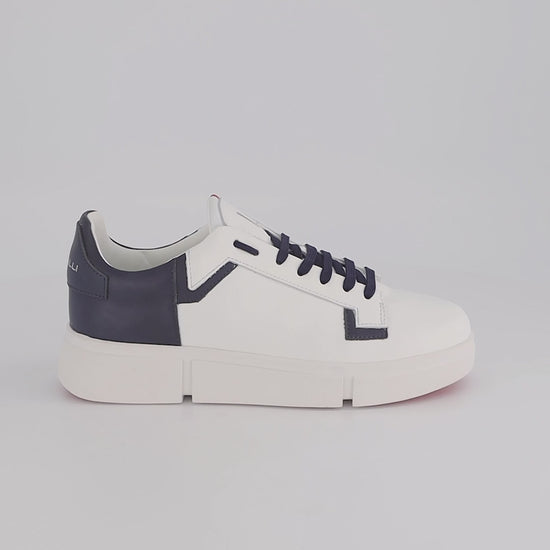 VS-002 White/Navy - Sneaker Vassalli