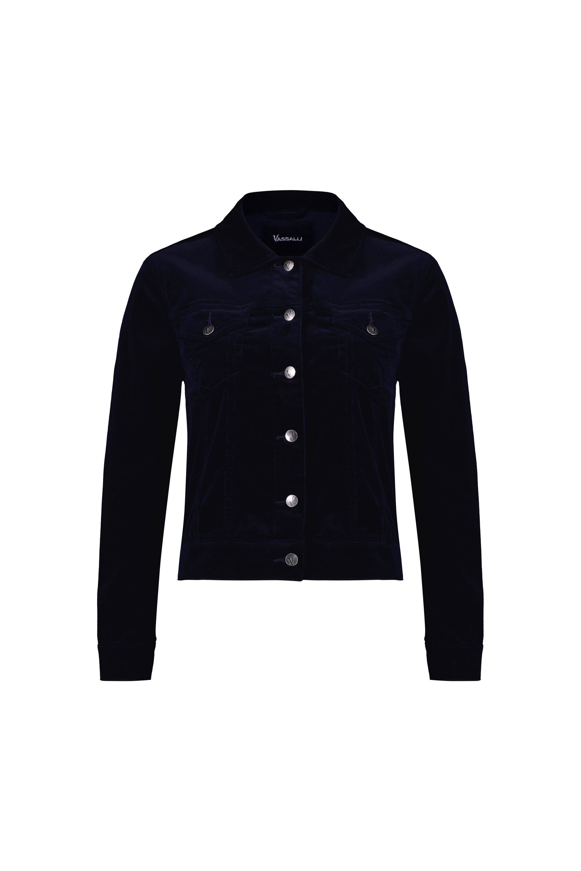 4051M Midnight - Pinwale Cord Denim Jacket - Vassalli