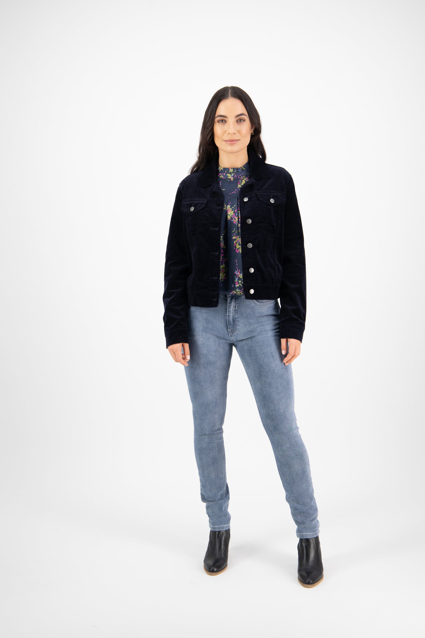 4051M Midnight - Pinwale Cord Denim Jacket - Vassalli