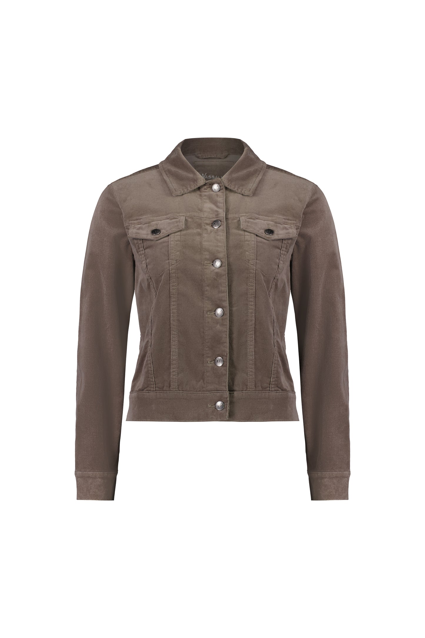 4051M Taupe - Pinwale Cord Denim Jacket - Vassalli